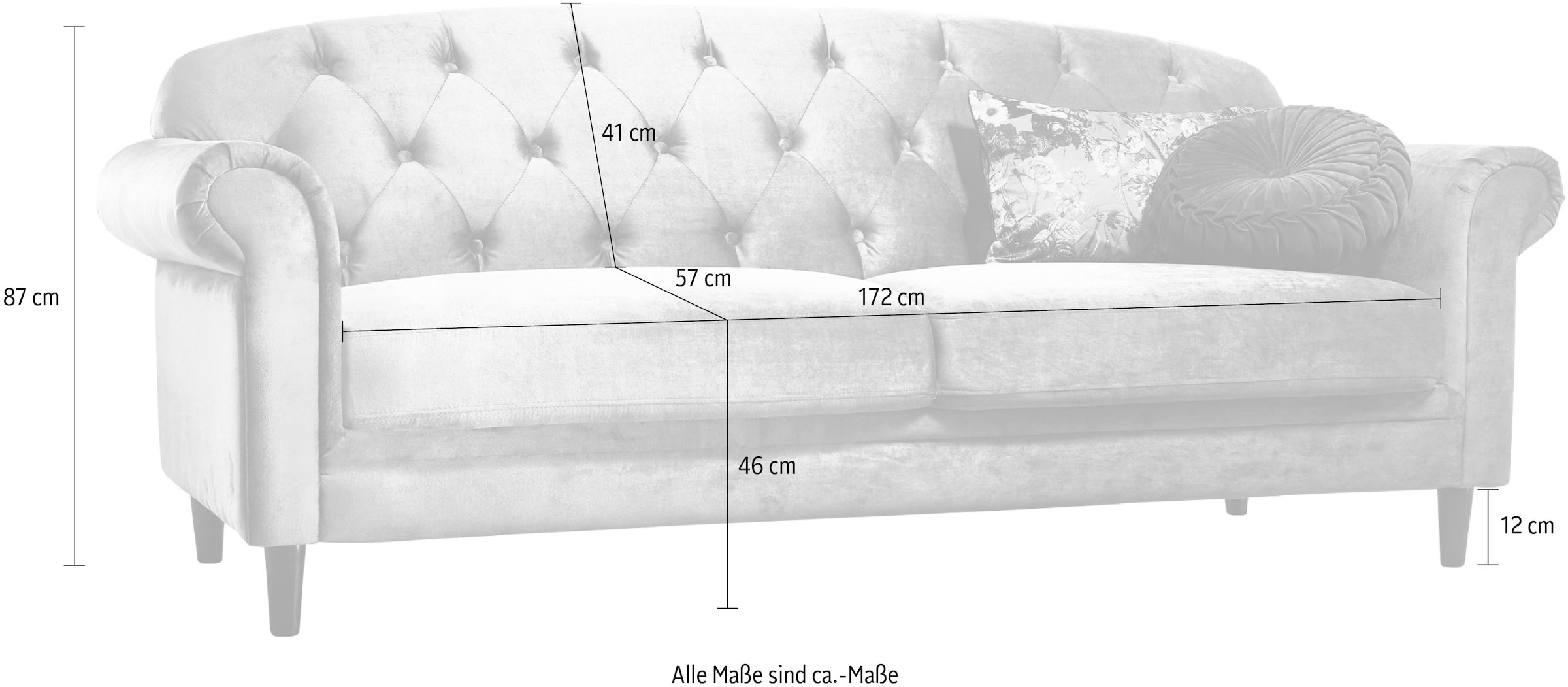 ATLANTIC home collection 2-Sitzer »Carla«, in Samtverloursbezug, mit Stauraum unter der Sitzfläche