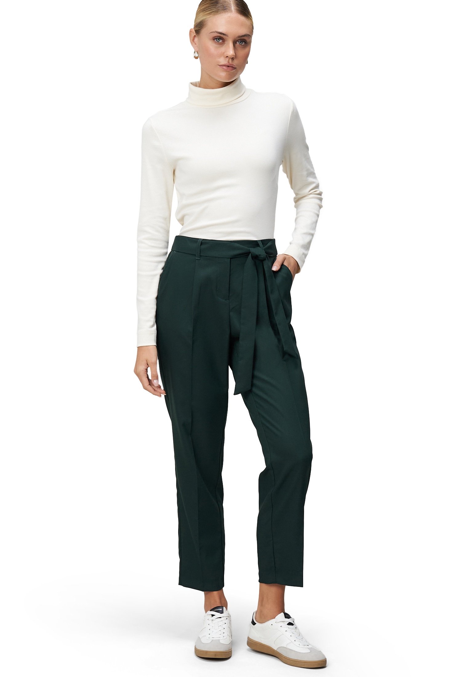 Zero Stoffhose »zero Damen Stoffhose mit Gürtel 28 Inch«, Gürtel