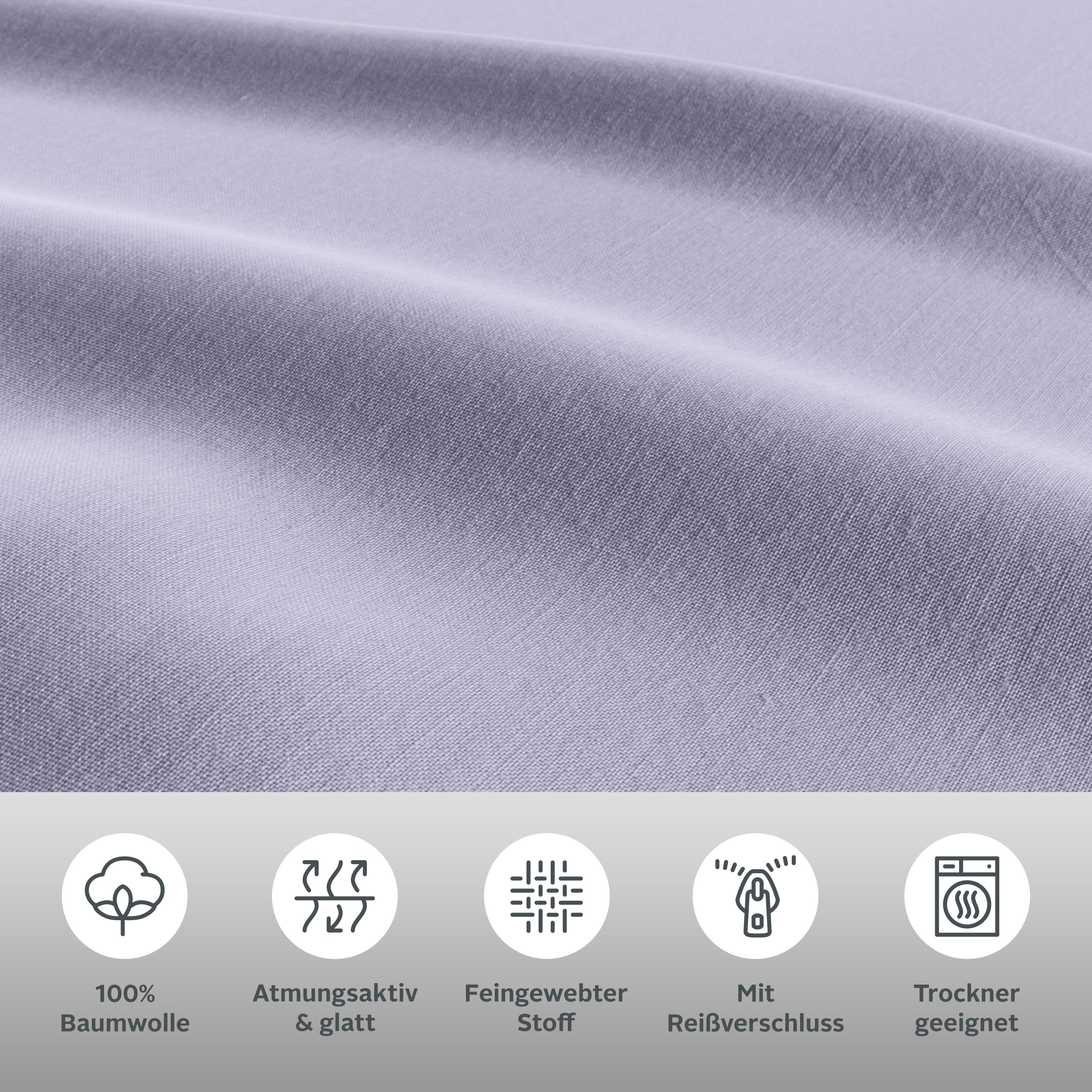 Thumbnail - OTTO home Bettwäsche "Mila in 135x200, 155x220 oder 200x200 cm" 2 Stk. tlg. Mako-Satin, Bettwäsche aus Baumwolle, unifar...