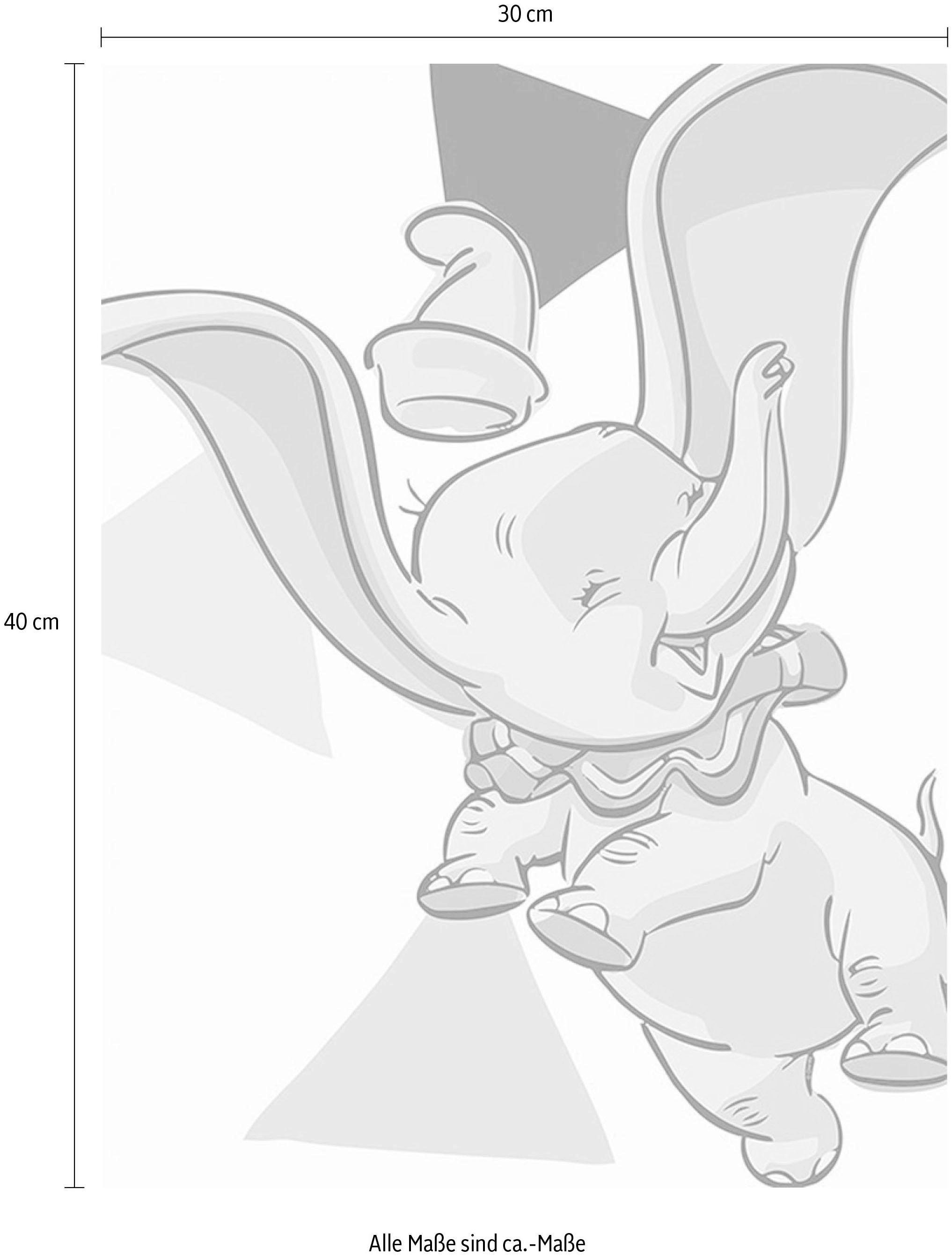 Komar Bild »Dumbo Angles« Disney 1 Stk. tlg. Wandbild zur Dekoration im Kinderzimmer - ohne Rahmen