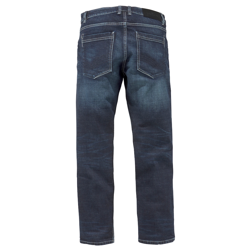 Herrenmode Jeans TOM TAILOR 5-Pocket-Jeans, im used-Look blau
