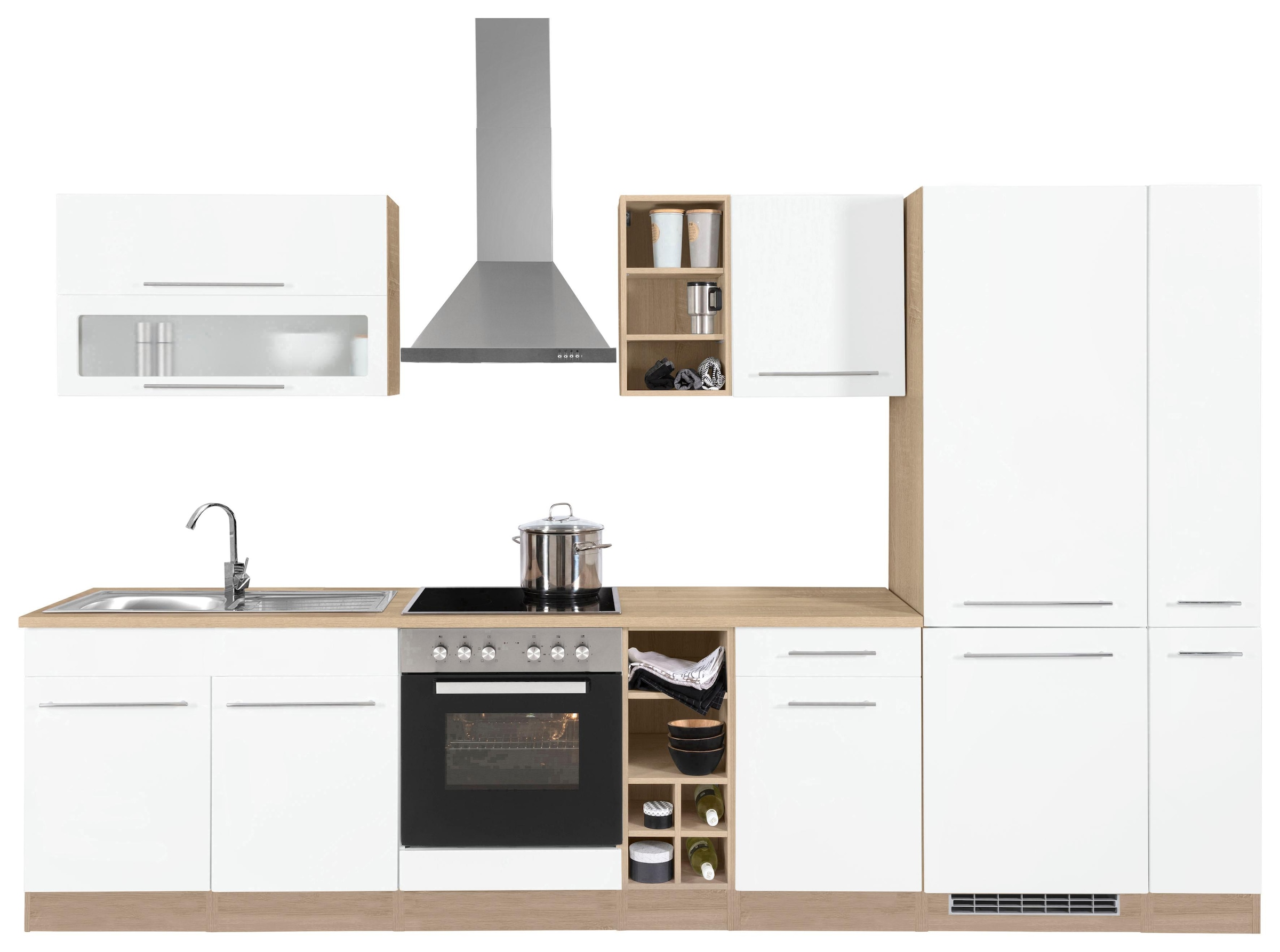 KOCHSTATION Küchenzeile »KS-Eton«, ohne E-Geräte, Breite 330 cm