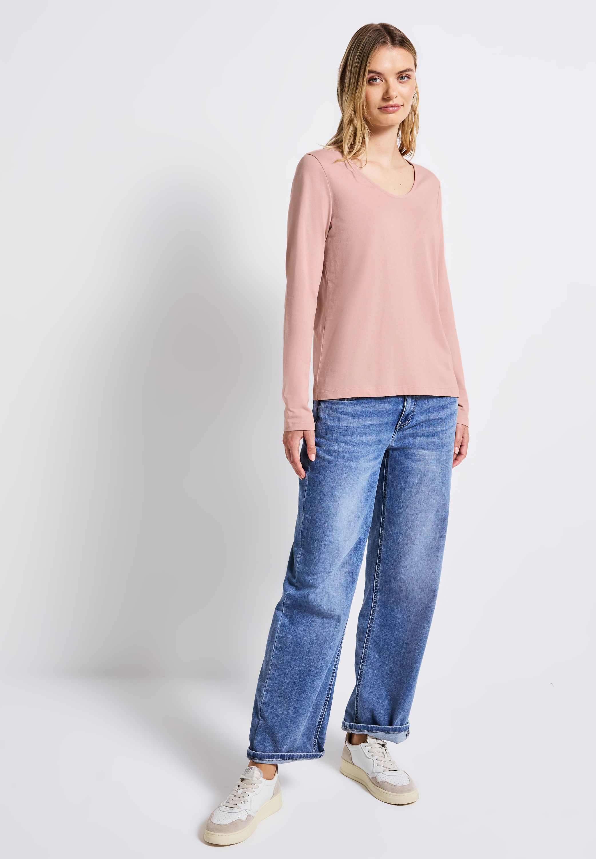 STREET ONE Langarmshirt, im soften Baumwoll-Mix