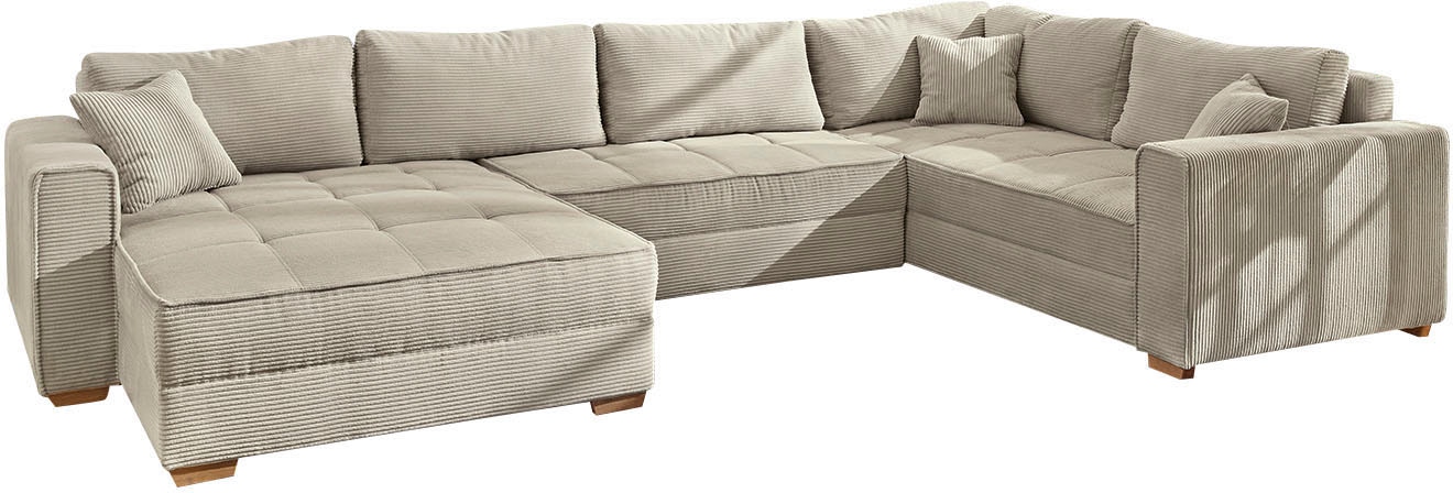 Thumbnail - Jockenhöfer Gruppe Wohnlandschaft "Brixen U-Form" Bettfunktion, Bettkasten, Ottomane ist links oder rechts montierbar