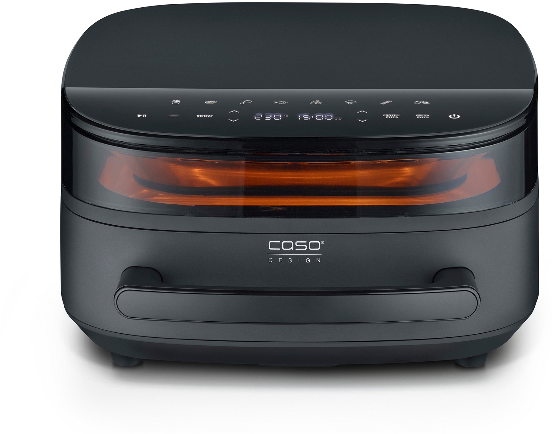 Caso Heißluftfritteuse »Design Heissluftfritteuse AirFry & PizzaChef« 2850 W Frittieren, Backen, Aufwärmen, Rösten oder Dörren.