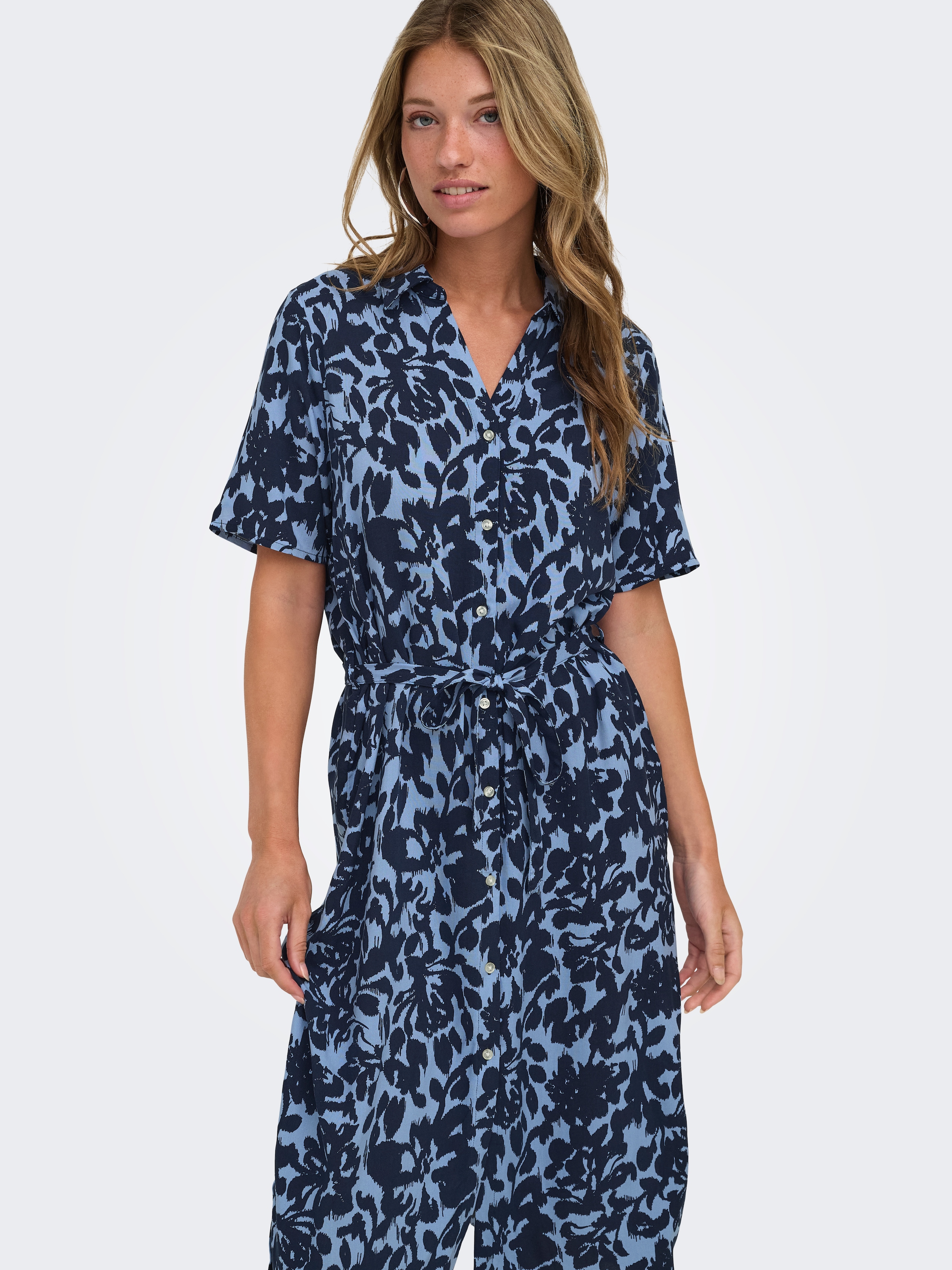 ONLY Hemdblusenkleid "ONLYASMIN S/S SHIRT DRESS WVN NOOS"