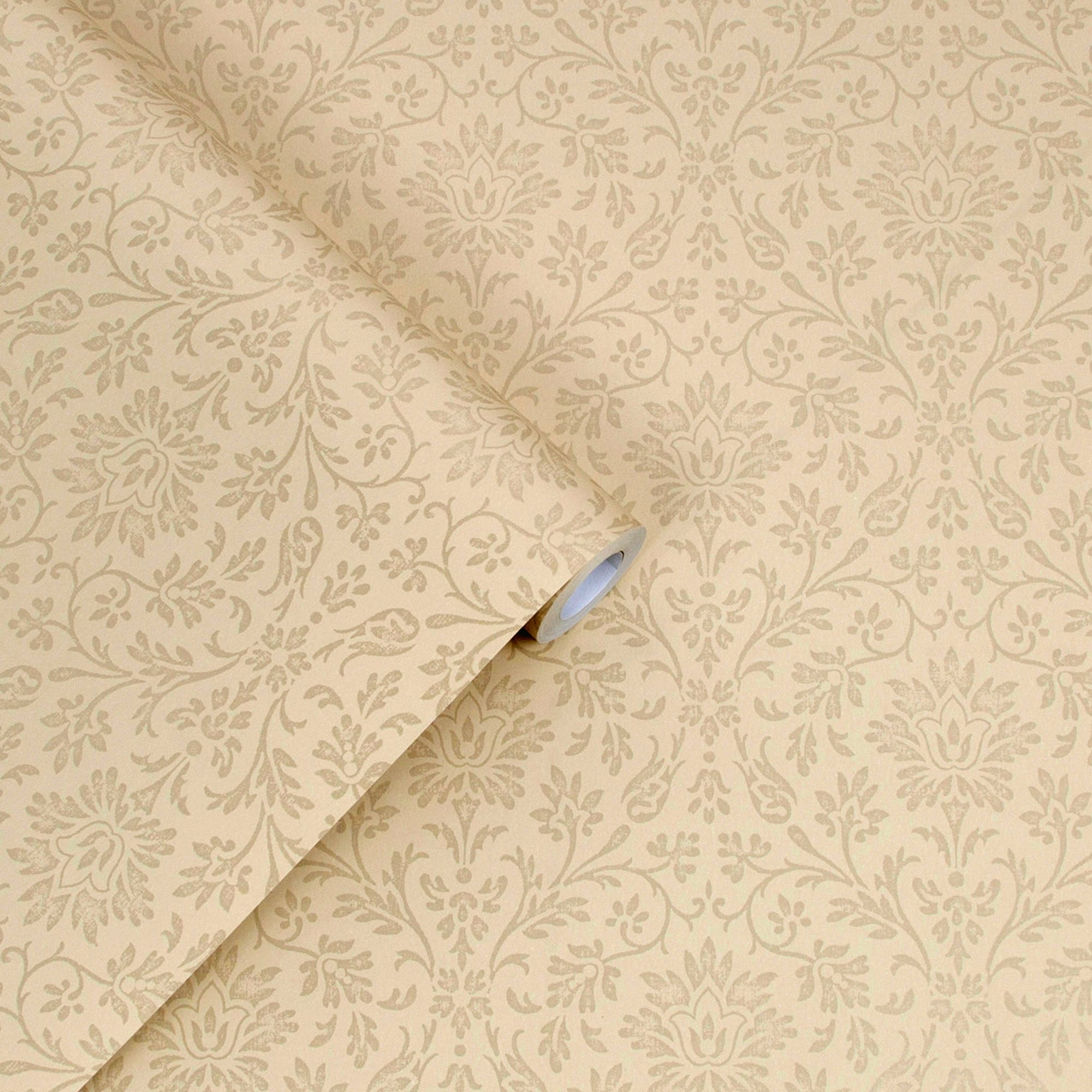 LAURA ASHLEY Vliestapete »Annecy natur«, FSC® zertifiziert, mit lebhaftem Druck, 10 Meter Länge