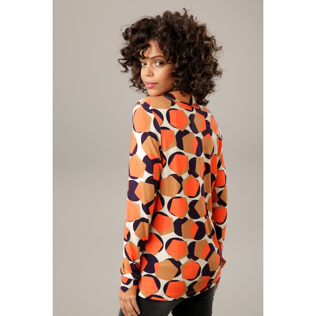 Aniston CASUAL Shirtbluse, mit trendigem Retro-Muster - jedes Teil ein  Unikat - NEUE KOLLEKTION online kaufen | BAUR