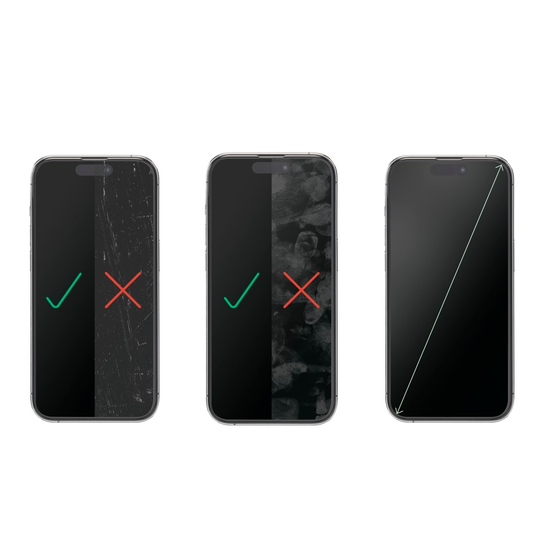 Hama Displayschutzglas »D3O Displayschutz, Schutzglas für Apple iPhone 16 Pro«, für iPhone 16 Pro, mit Montagehilfe, extrem robust und langlebig