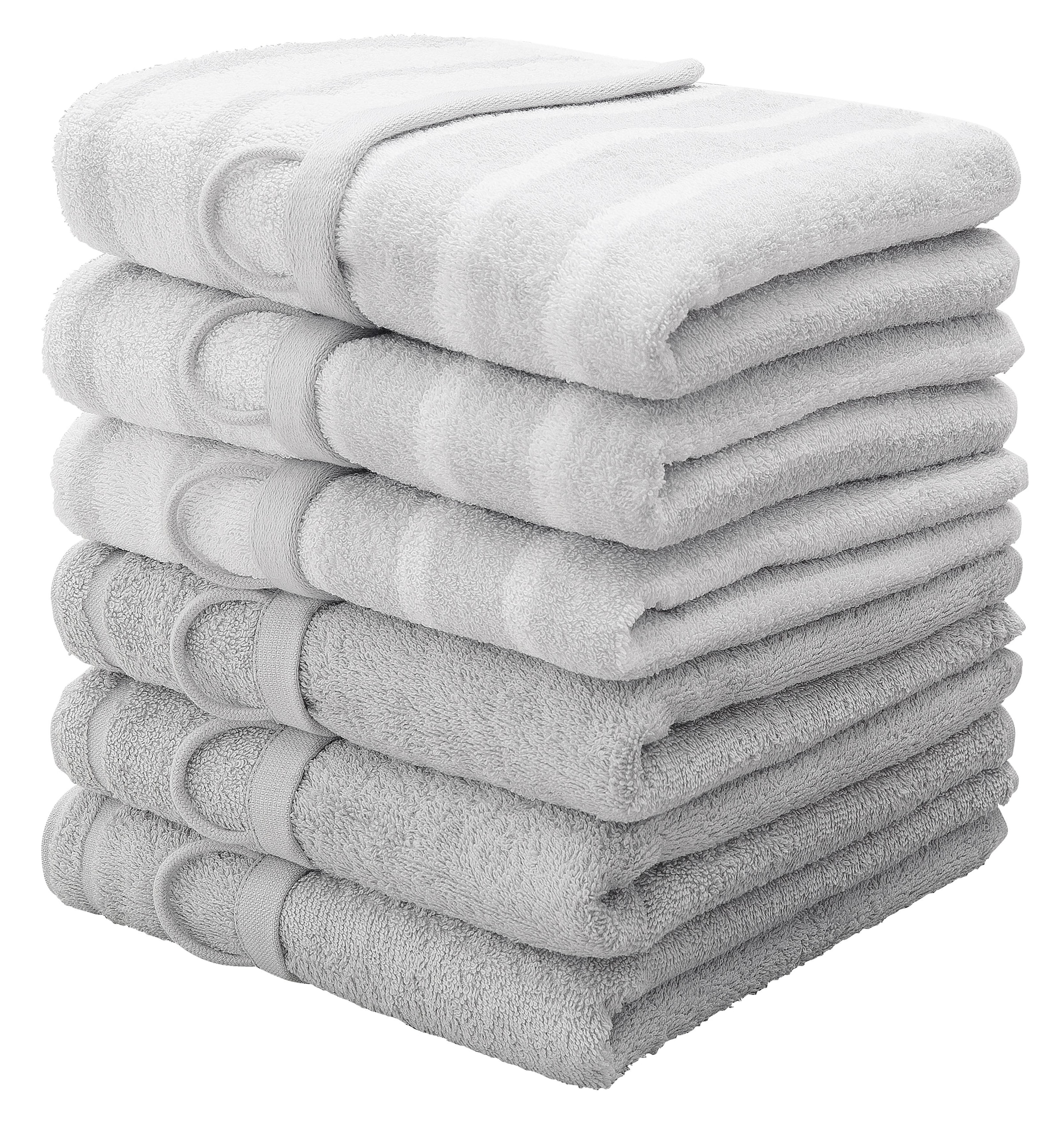 BAUR Baumwolle teiligen Uni- my und home 6 Handtücher aus 100% | gestreiftes »Finn«, im auf Rechnung Design St.), Set, (6