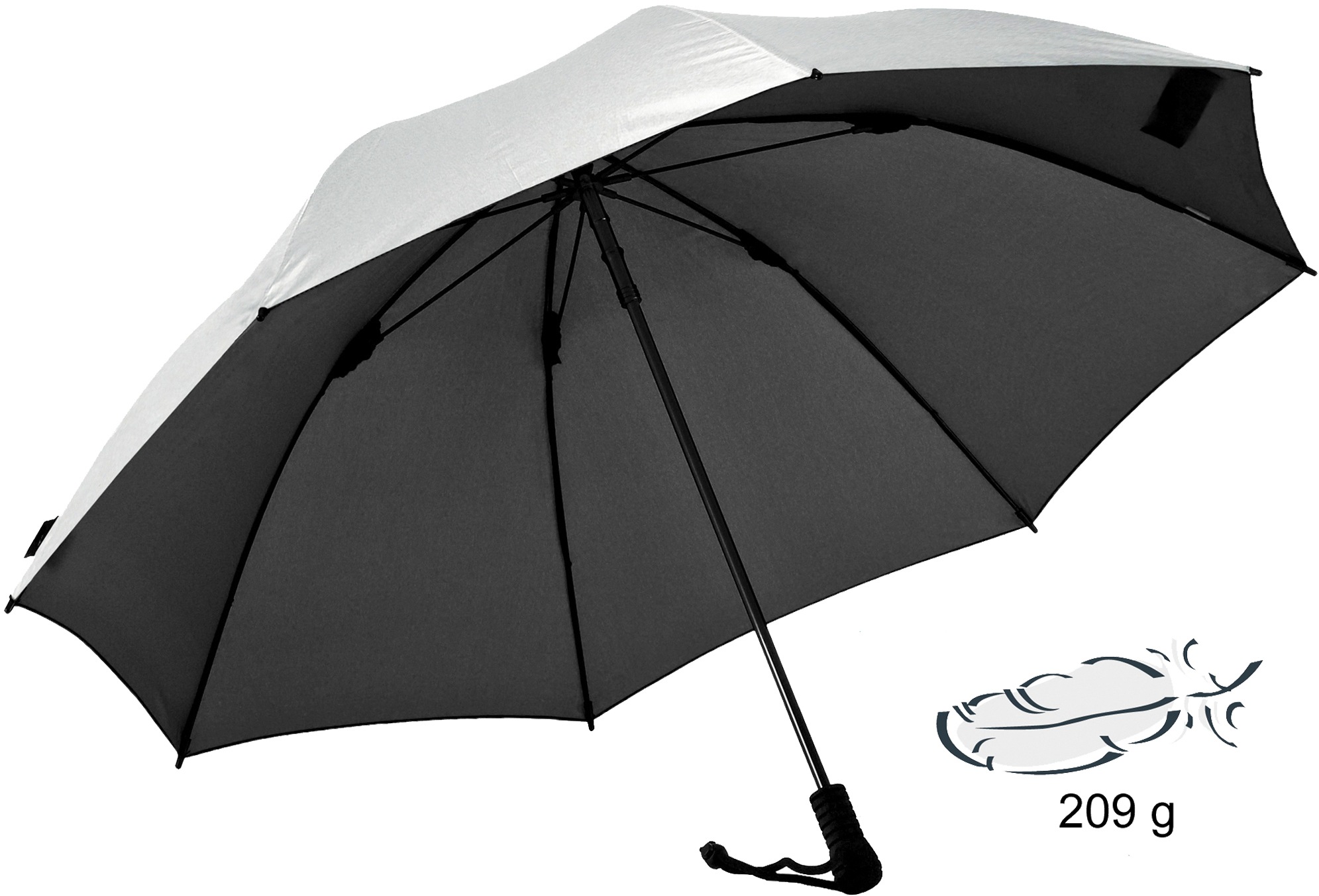 EuroSCHIRM® Stockregenschirm »Swing liteflex, silber«, | extra leicht 50+, BAUR UV-Lichtschutzfaktor online mit bestellen