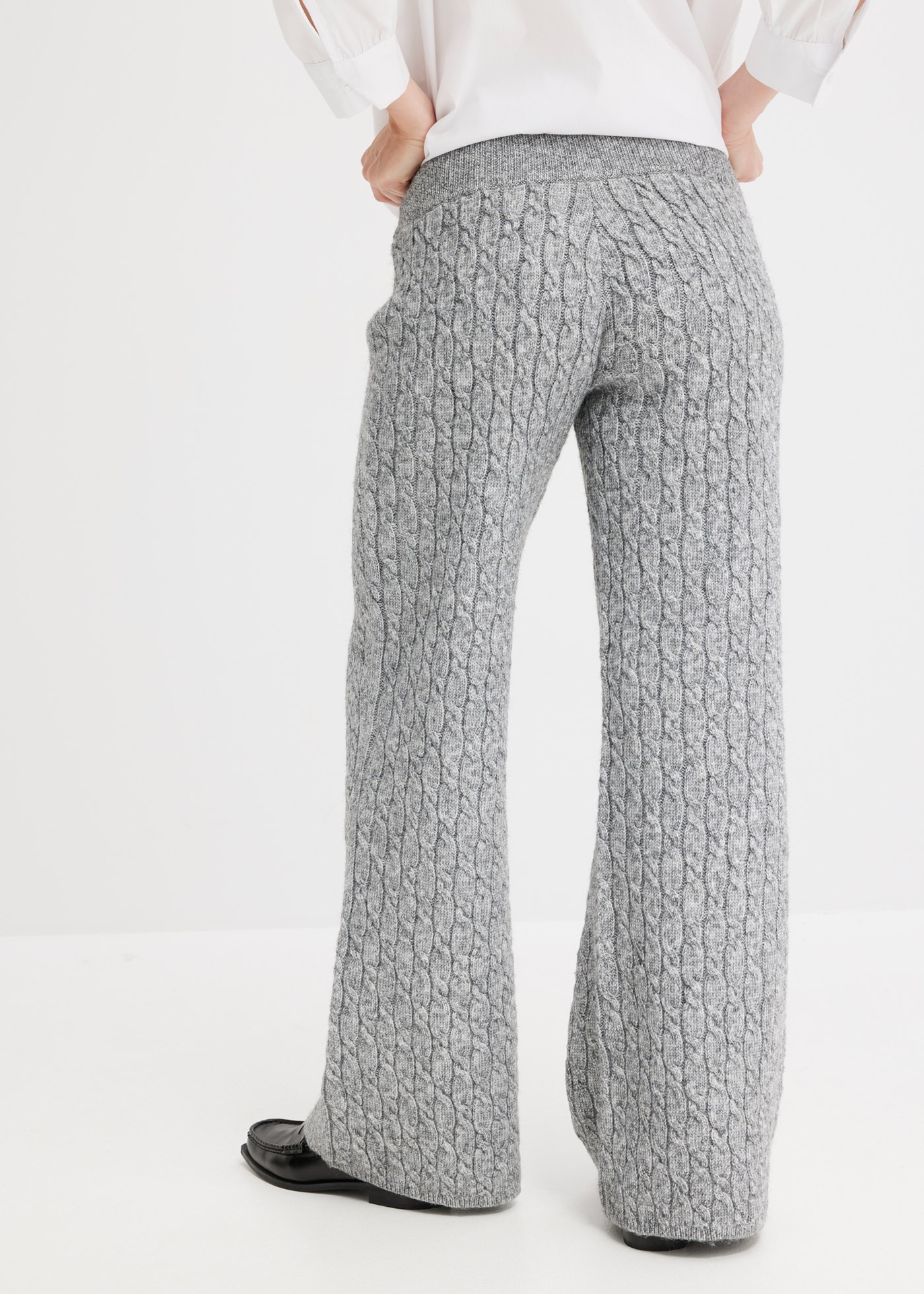 bonprix Stoffhose "Strickhose mit Zopfmuster" Strickhose mit Zopfmuster günstig online kaufen