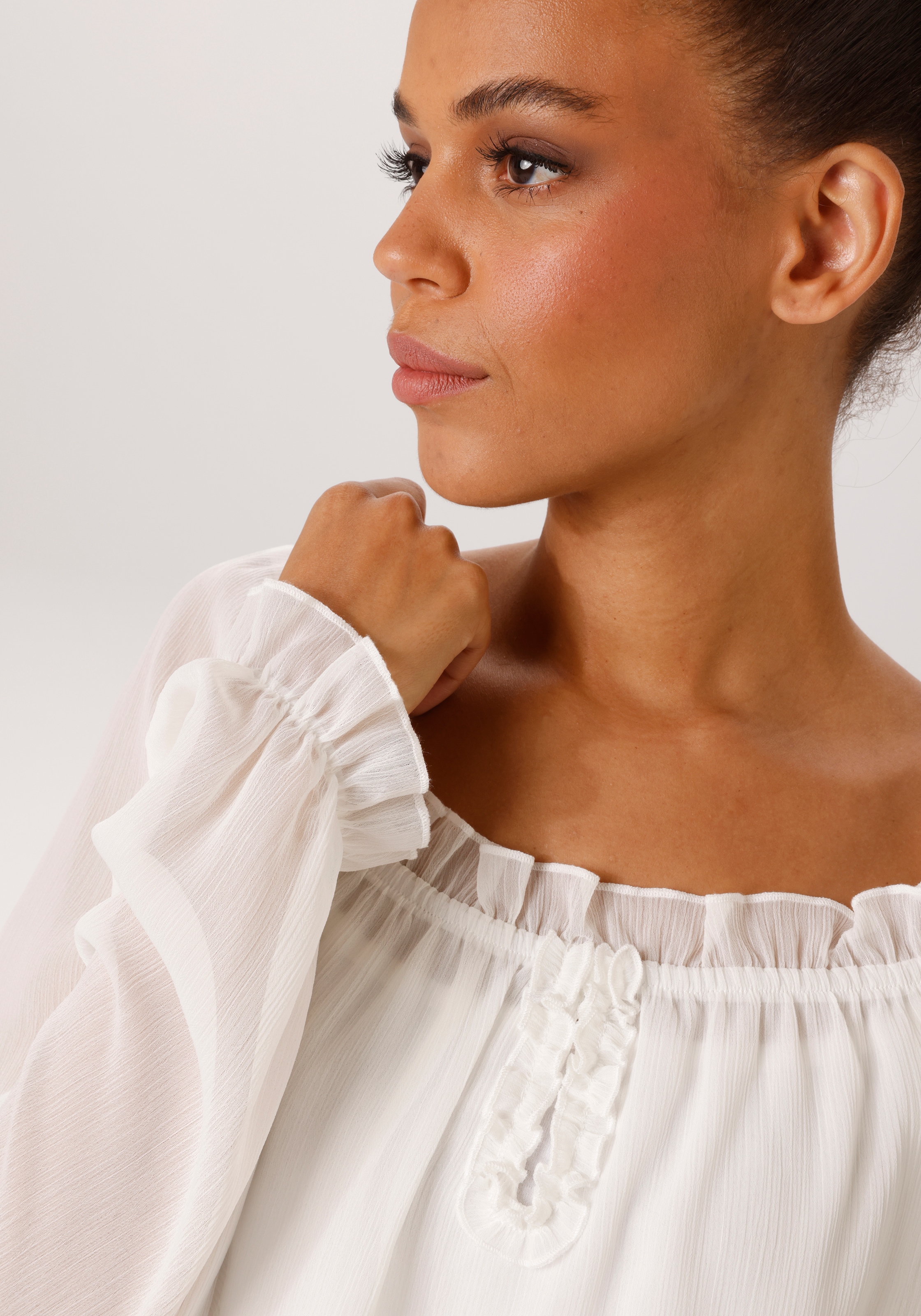 Aniston CASUAL Schlupfbluse aus strukturiertem Chiffon