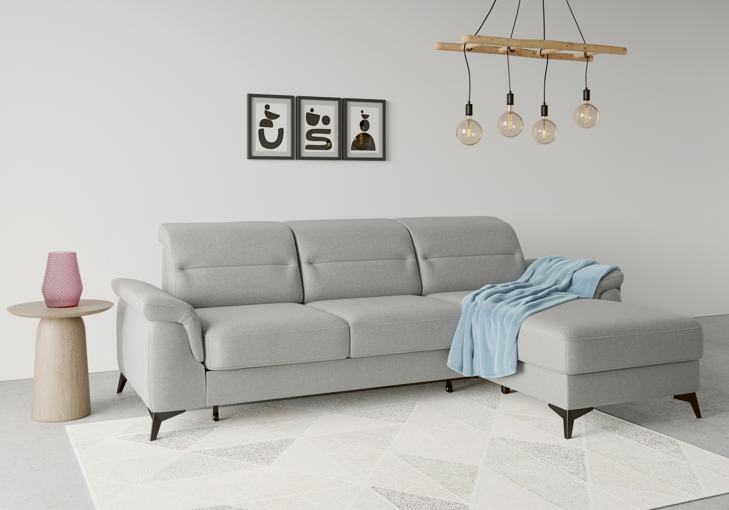 sit&more Ecksofa "Sinatra L-Form" mit Recamiere, optional mit Kopfteilverst günstig online kaufen