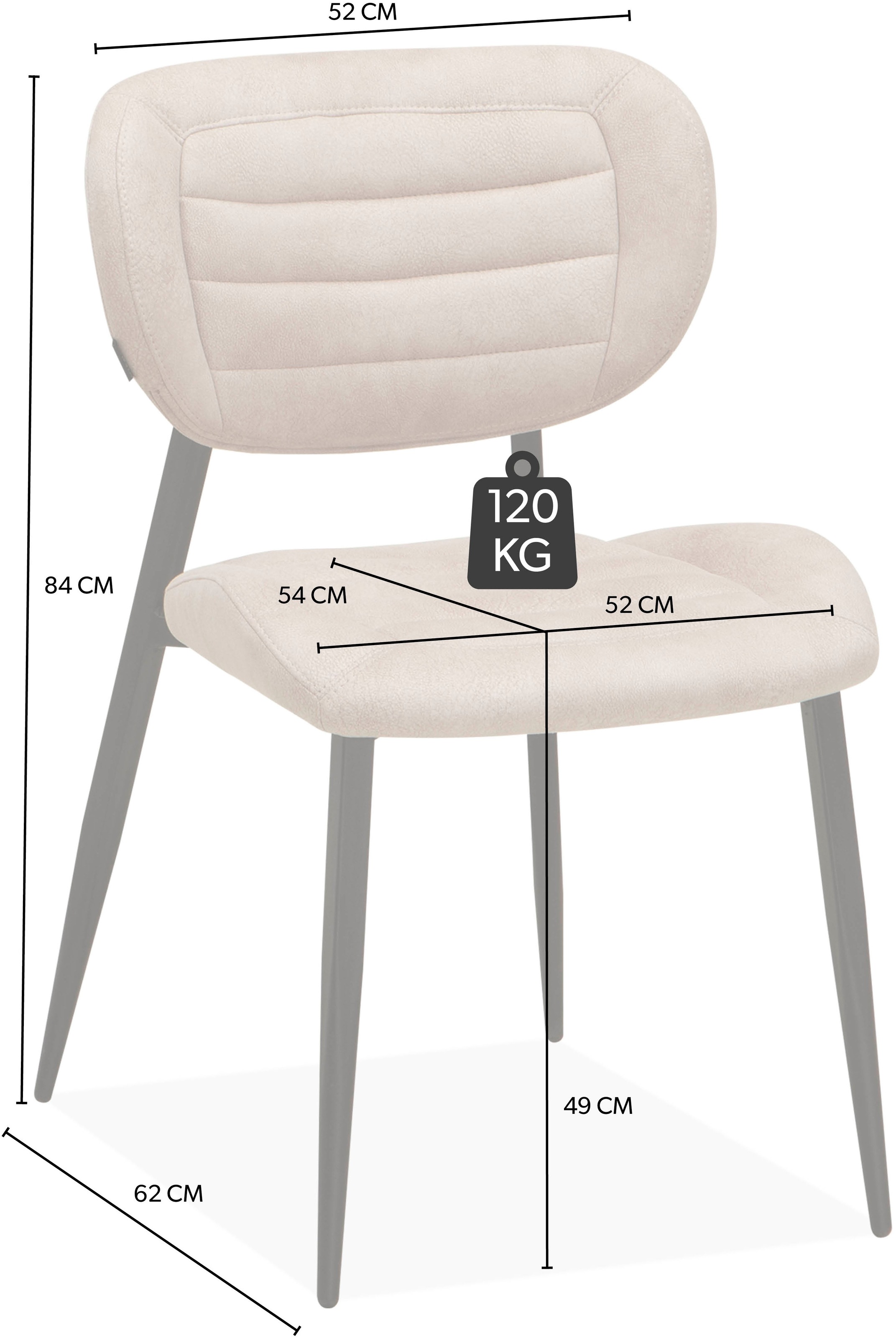 OMG Design Esszimmerstuhl »Rikki«, (Set), 2 St., Stoff, bequemer Polsterstuhl in modernen Farben