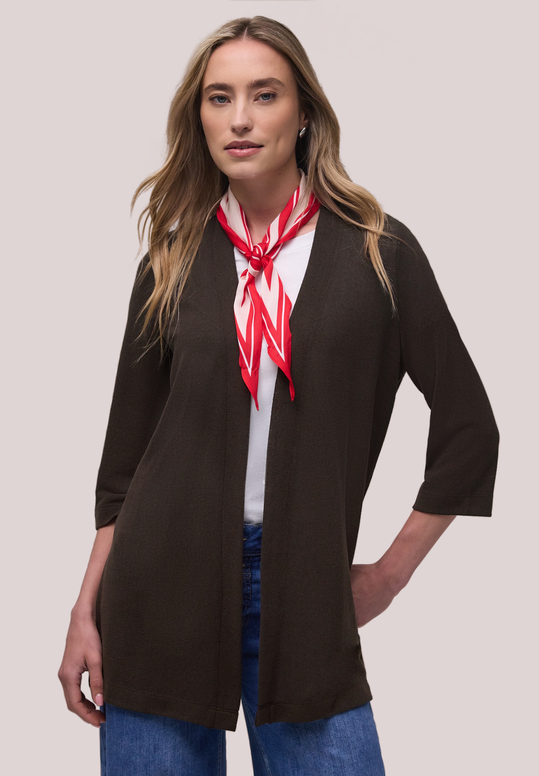 STREET ONE Cardigan mit Materialmix