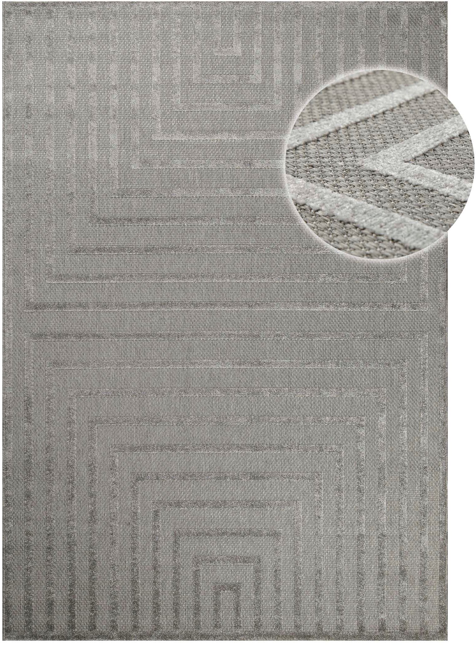 my home Outdoorteppich »Ziven«, rechteckig, 6 mm Höhe, In- und Outdoor Teppich, wetterfest, modernes Design, Terrasse, Balkon
