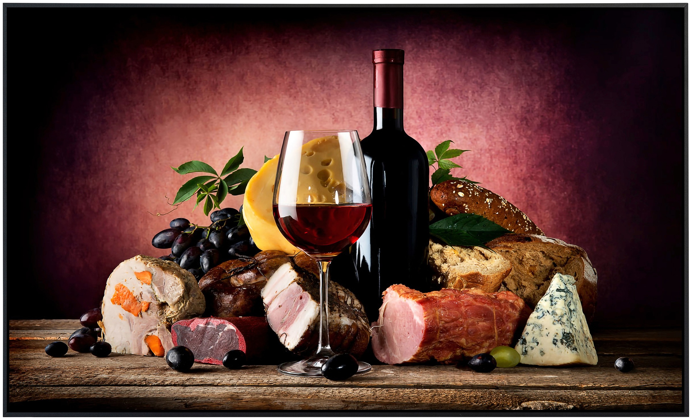 Papermoon Infrarotheizung »Wein mit Essen« sehr angenehme Strahlungswärme