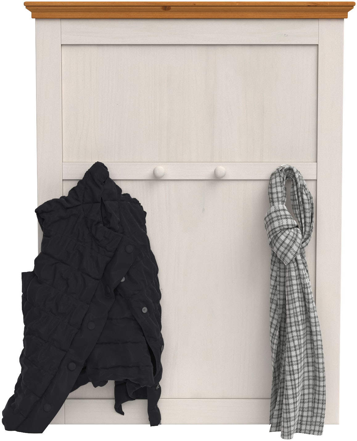 OTTO home Garderobenpaneel "Selma" aus massivem Kiefernholz, Höhe 105 cm, Breite 80 cm
