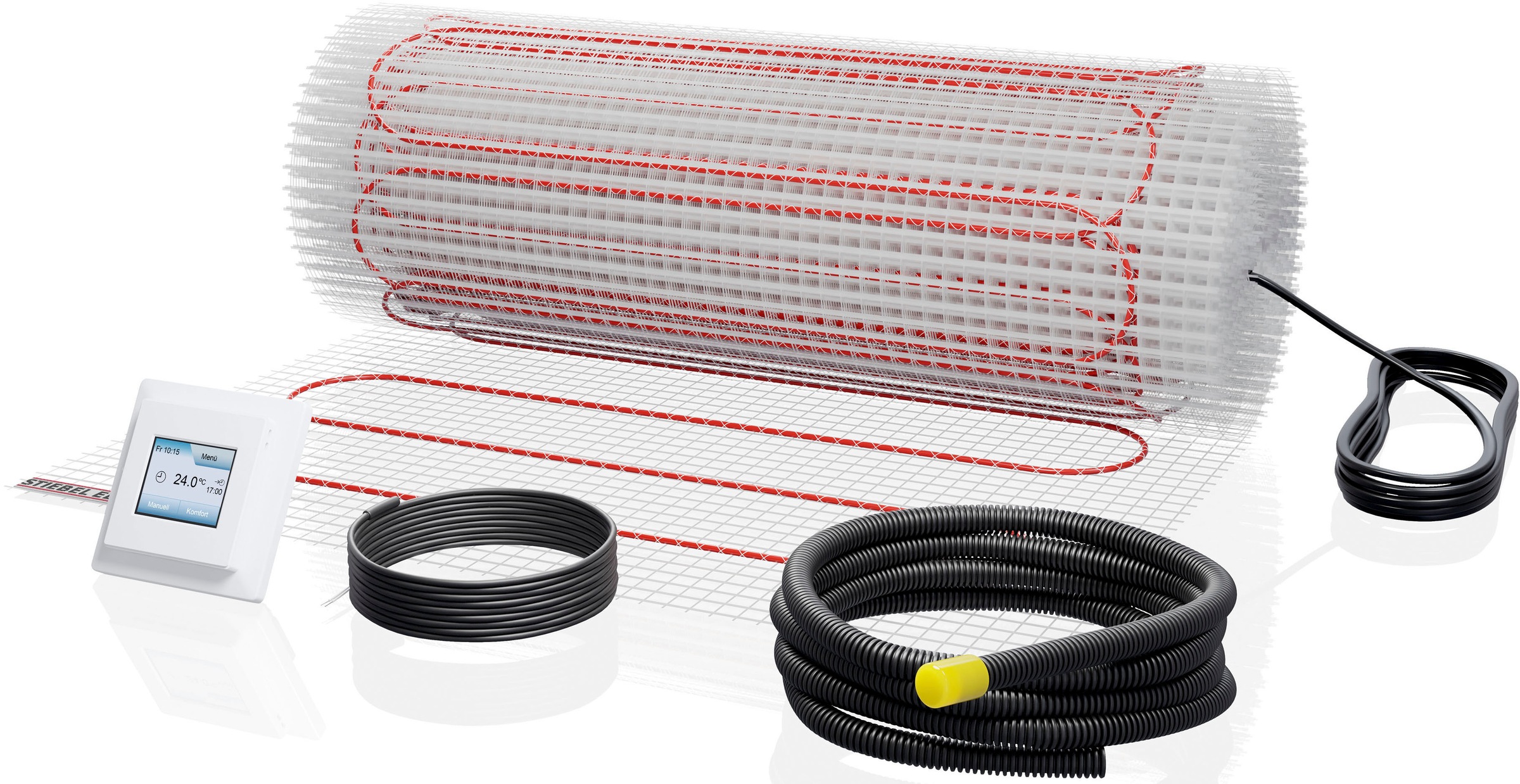 7 m² Stiebel Eltron Elektrische Fußbodenheizung FTM 100/7 Set Plus, 700 W, 230 V, inkl. RTF-TC