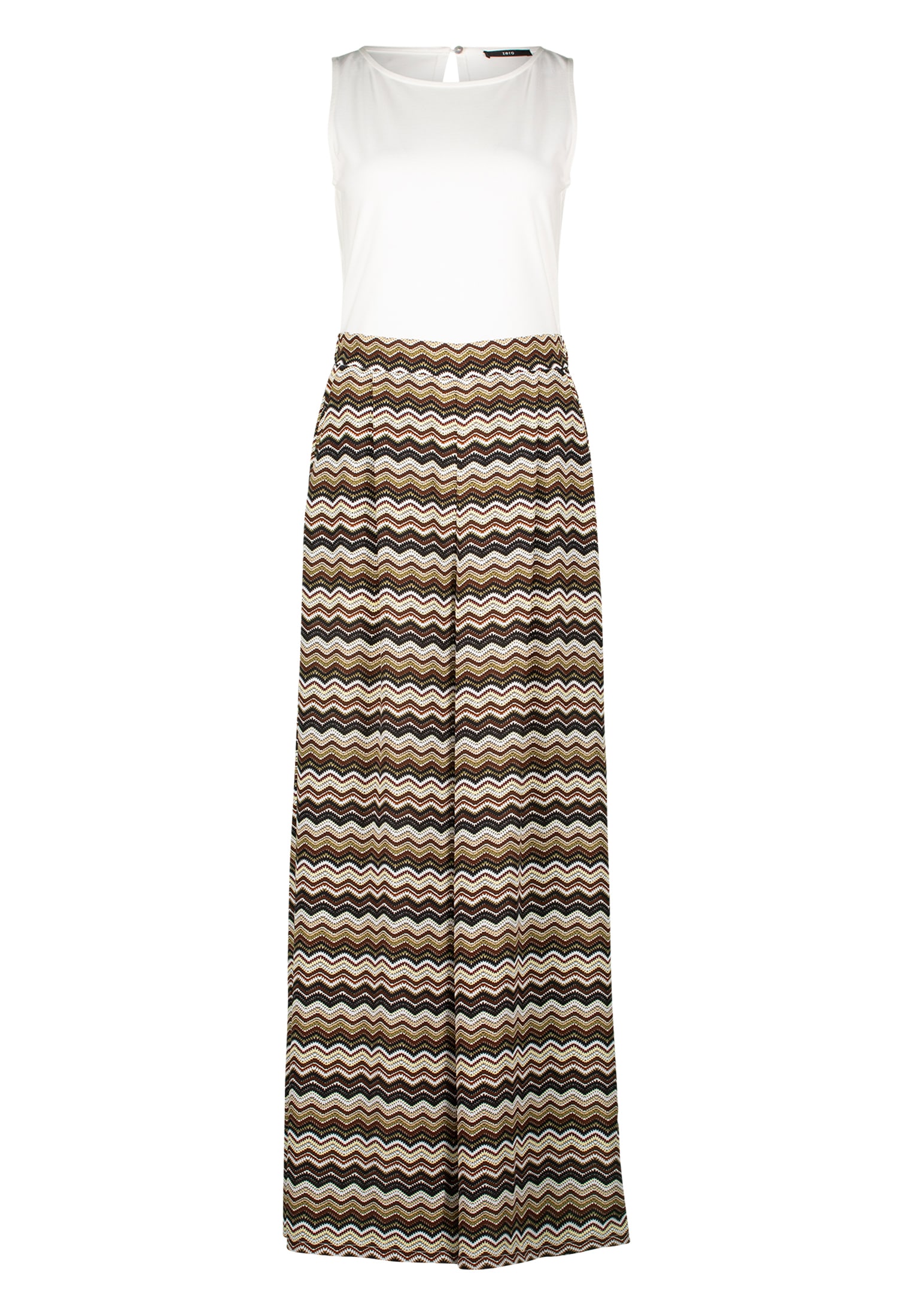 Zero Overall »zero Jumpsuit 2-in-1 Look Zickzackmuster«, (1 tlg.), Falten