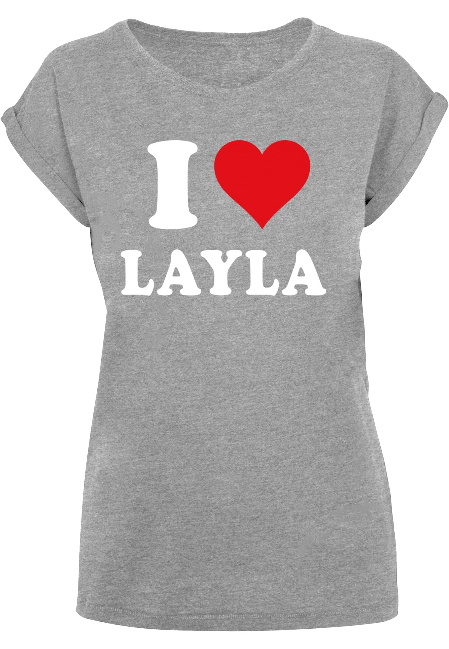 T-Shirt »Merchcode Damen Ladies I Love Layla X T-Shirt«