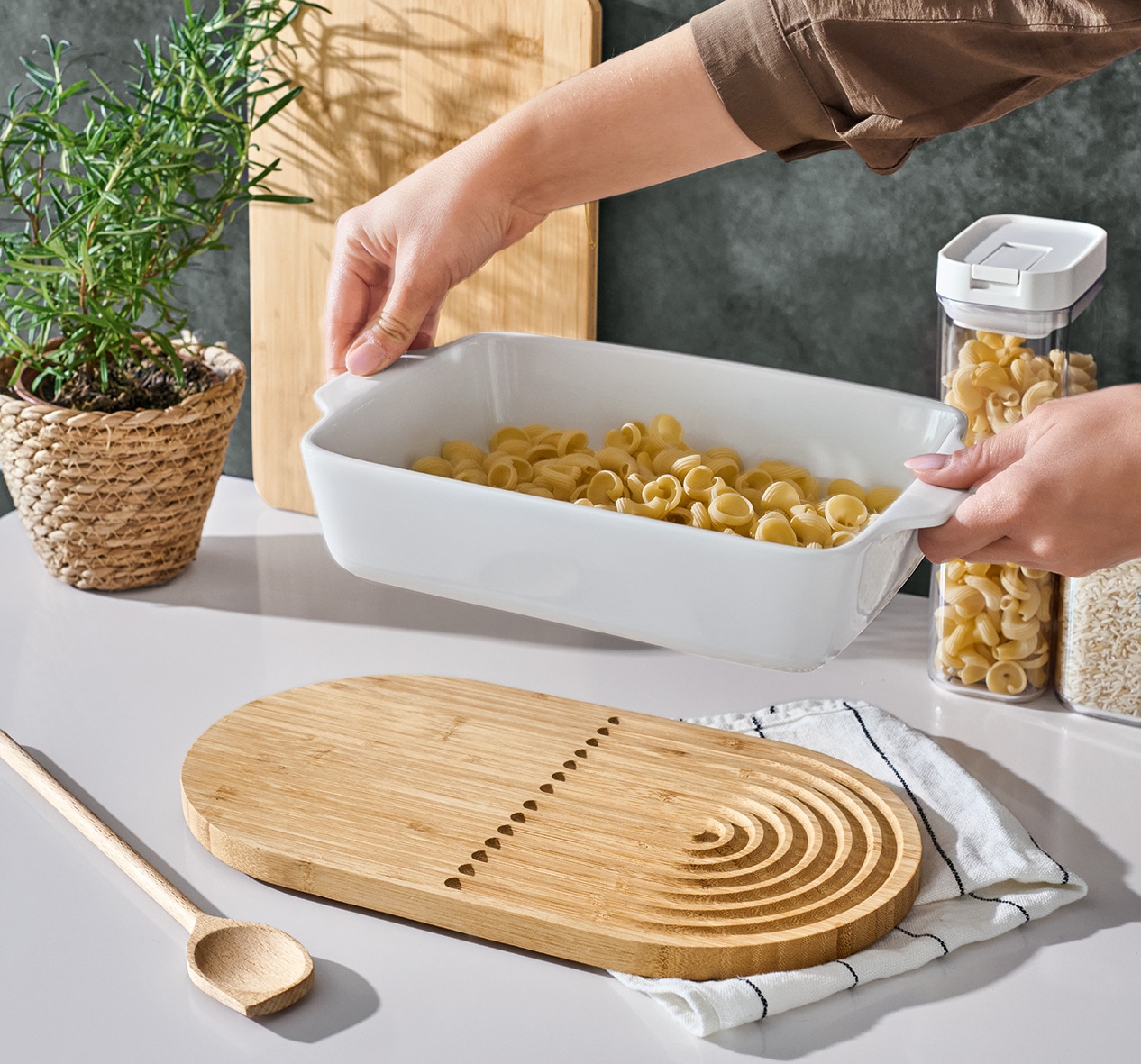 Zeller Present Topfuntersetzer »Topfuntersetzer, 2er Set, Bambus« ca. 35x20x1,5 cm