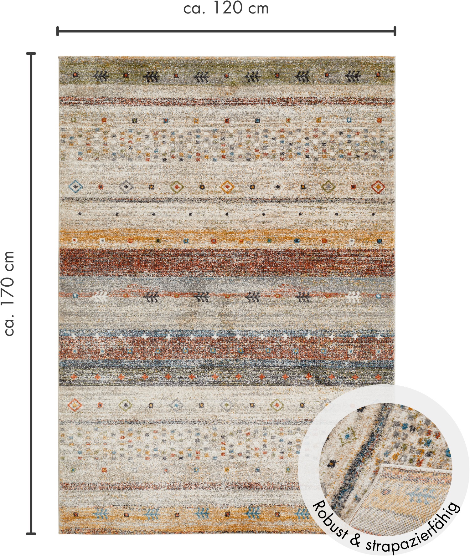 LUXOR living Teppich »Montreal«, rechteckig, 12 mm Höhe, Kurzflor, modernes Design, Wohnzimmer, Schlafzimmer