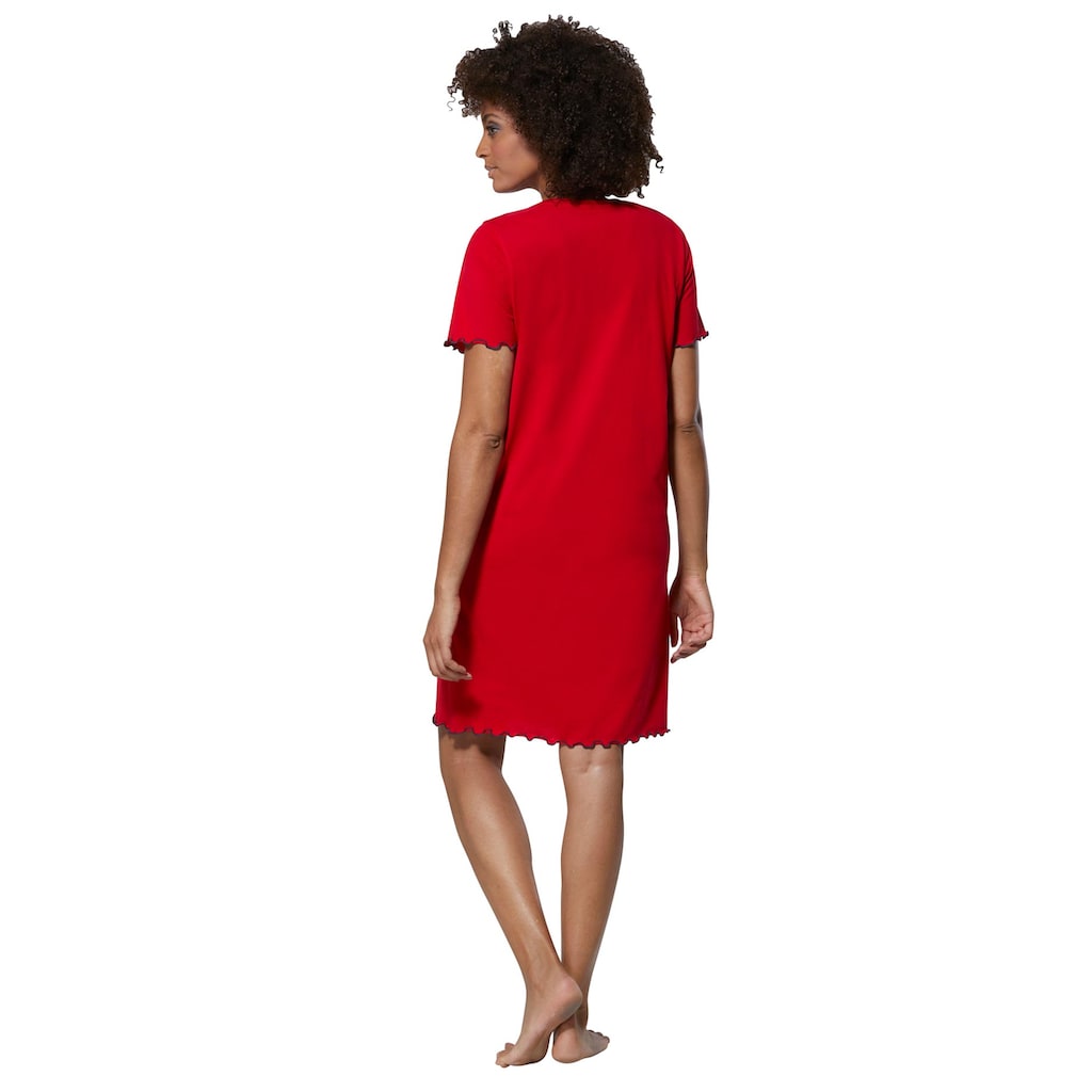 Damenmode Klassische Mode wäschepur Sleepshirt »Sleepshirts« blau + marine + rot