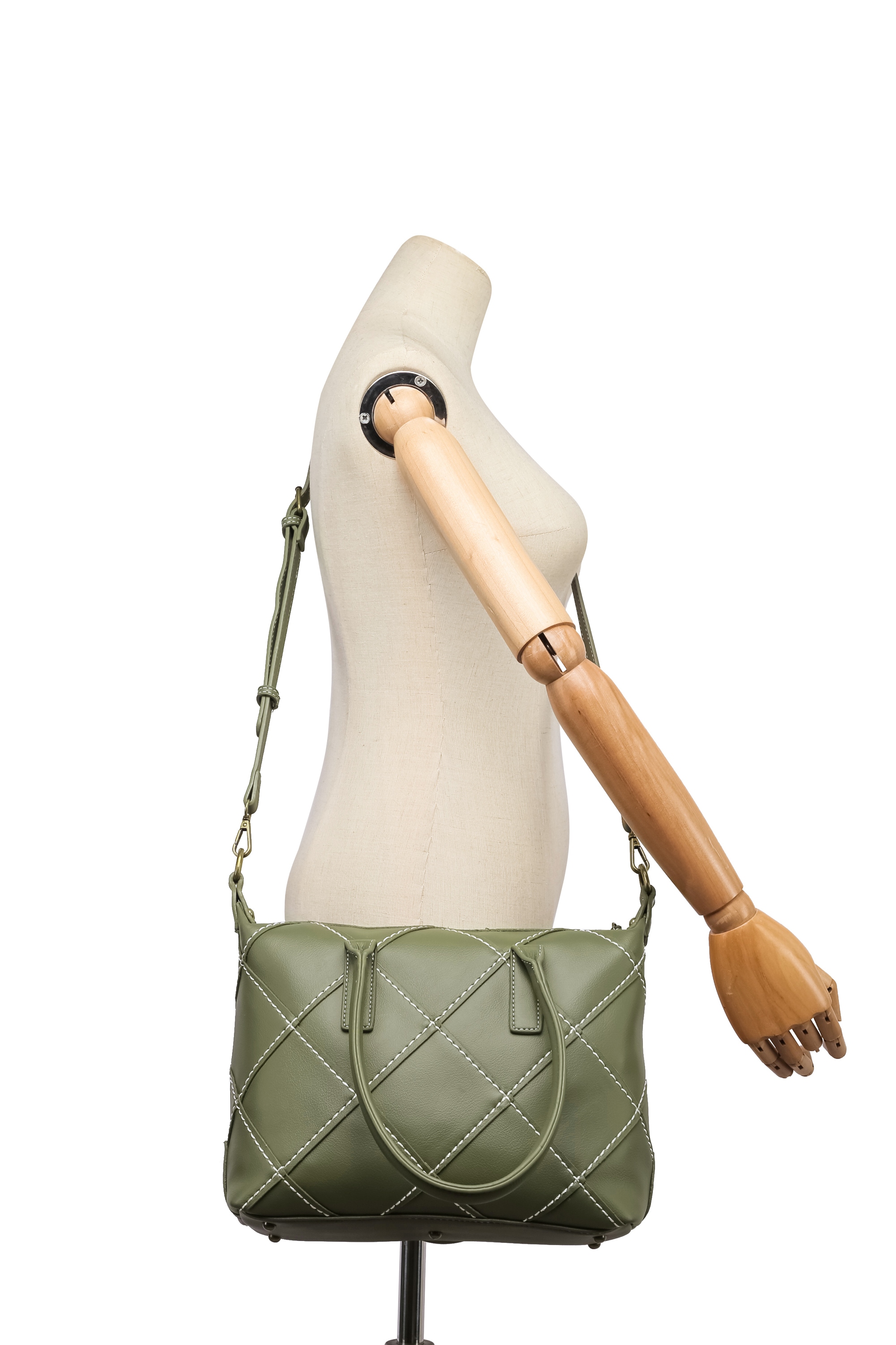 COLLEZIONE ALESSANDRO Schultertasche »Patches«, handwerklich gefertigt mit Kontrastnaht