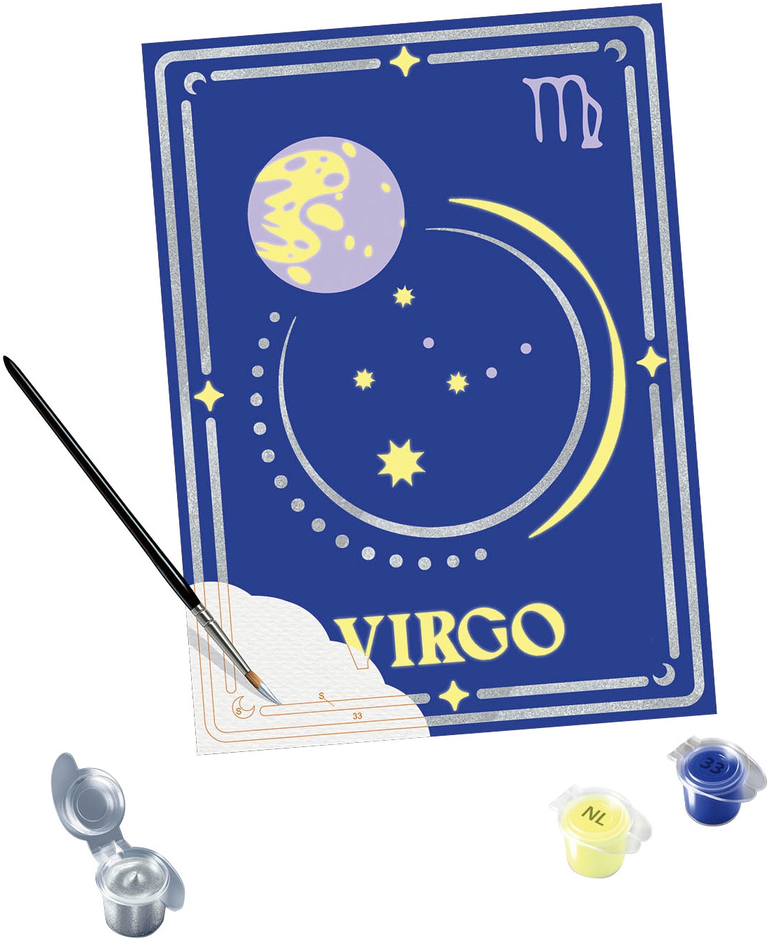 Ravensburger Malen nach Zahlen »Sternzeichen (Zodiac Sign) Jungfrau«, Made in Europe
