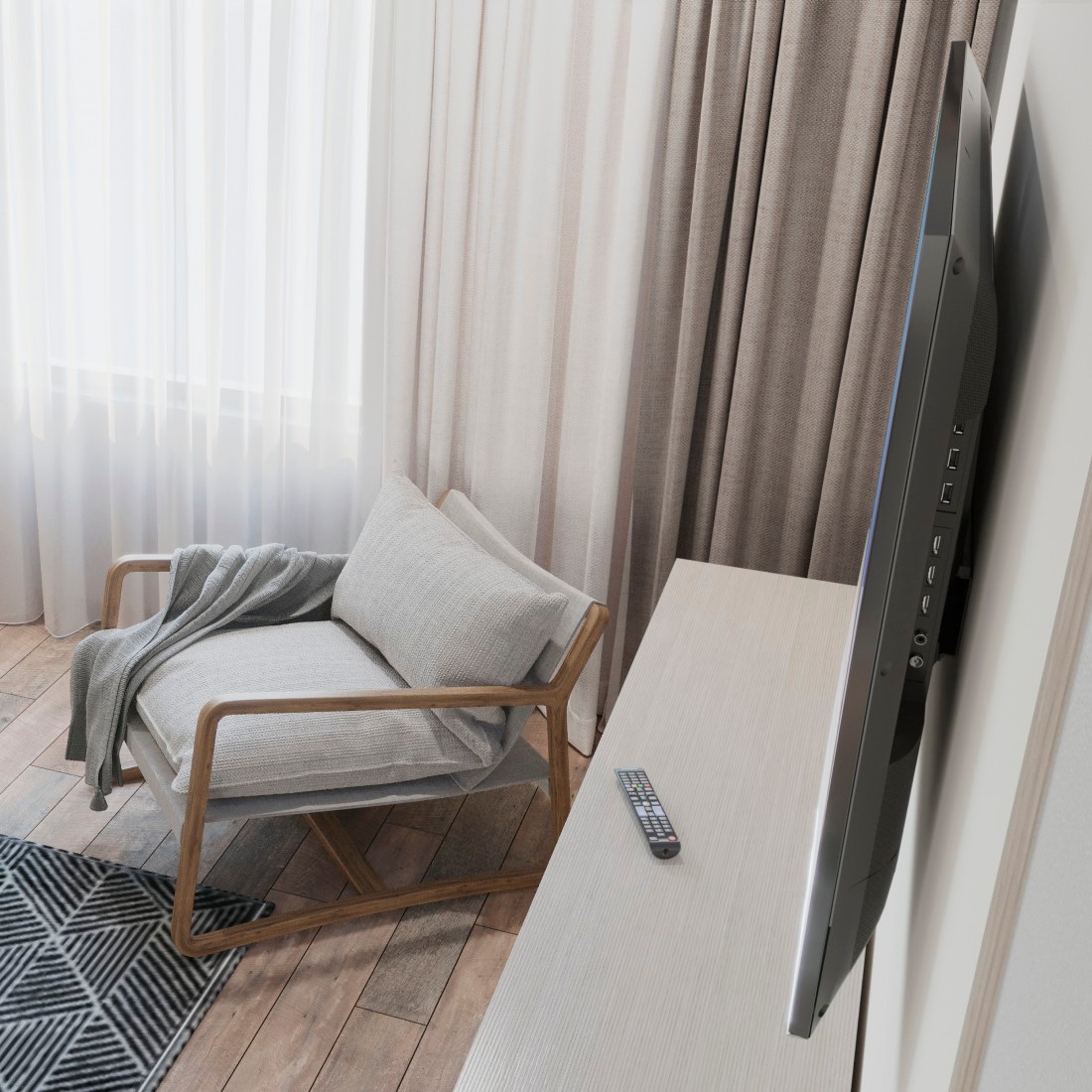 Hama TV-Wandhalterung »Wandhalterung (fix, 32" - 75", VESA 400x400)«, bis 191 cm Zoll