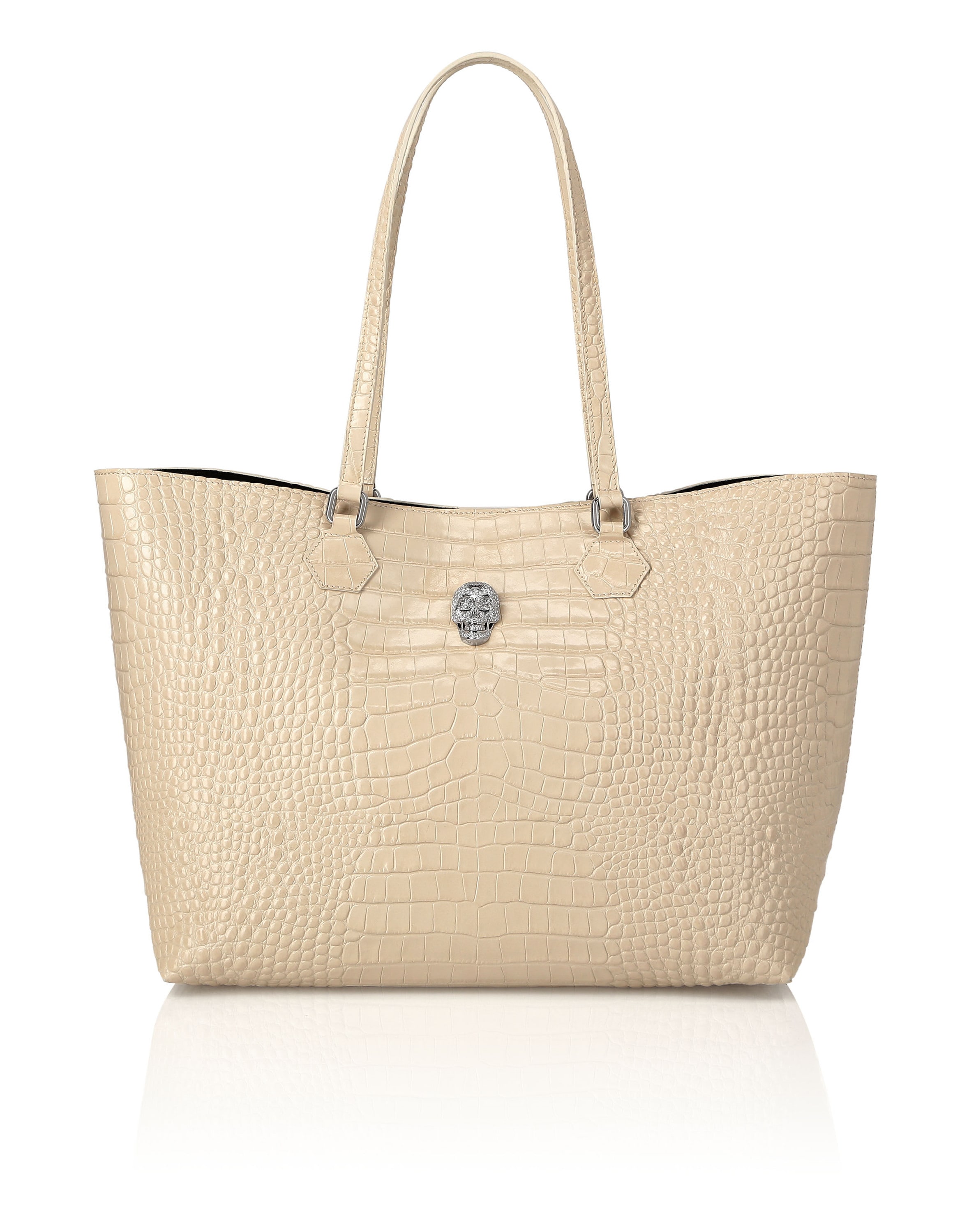 Philipp Plein Skull Verziert Shopper Bag Beige