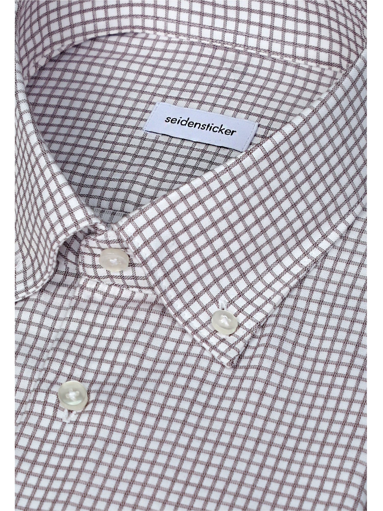 seidensticker Businesshemd »Schwarze Rose« Slim 1/1 Button-Down-Kragen Karo