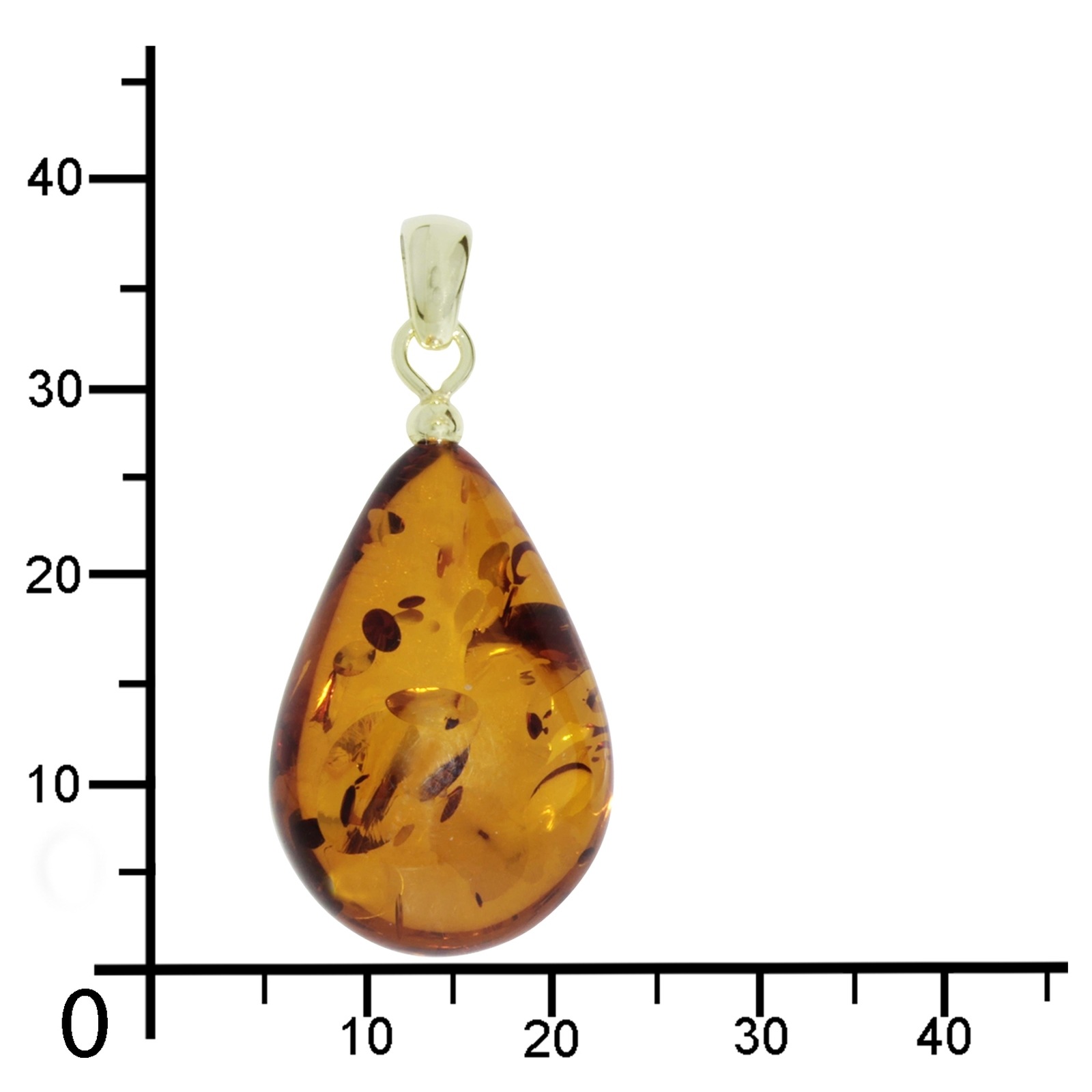 OSTSEE-SCHMUCK Kettenanhänger »Ostsee-Schmuck Anhänger Tropfen ca. 26 mm lang - Gold 585/000«, (1 tlg.)
