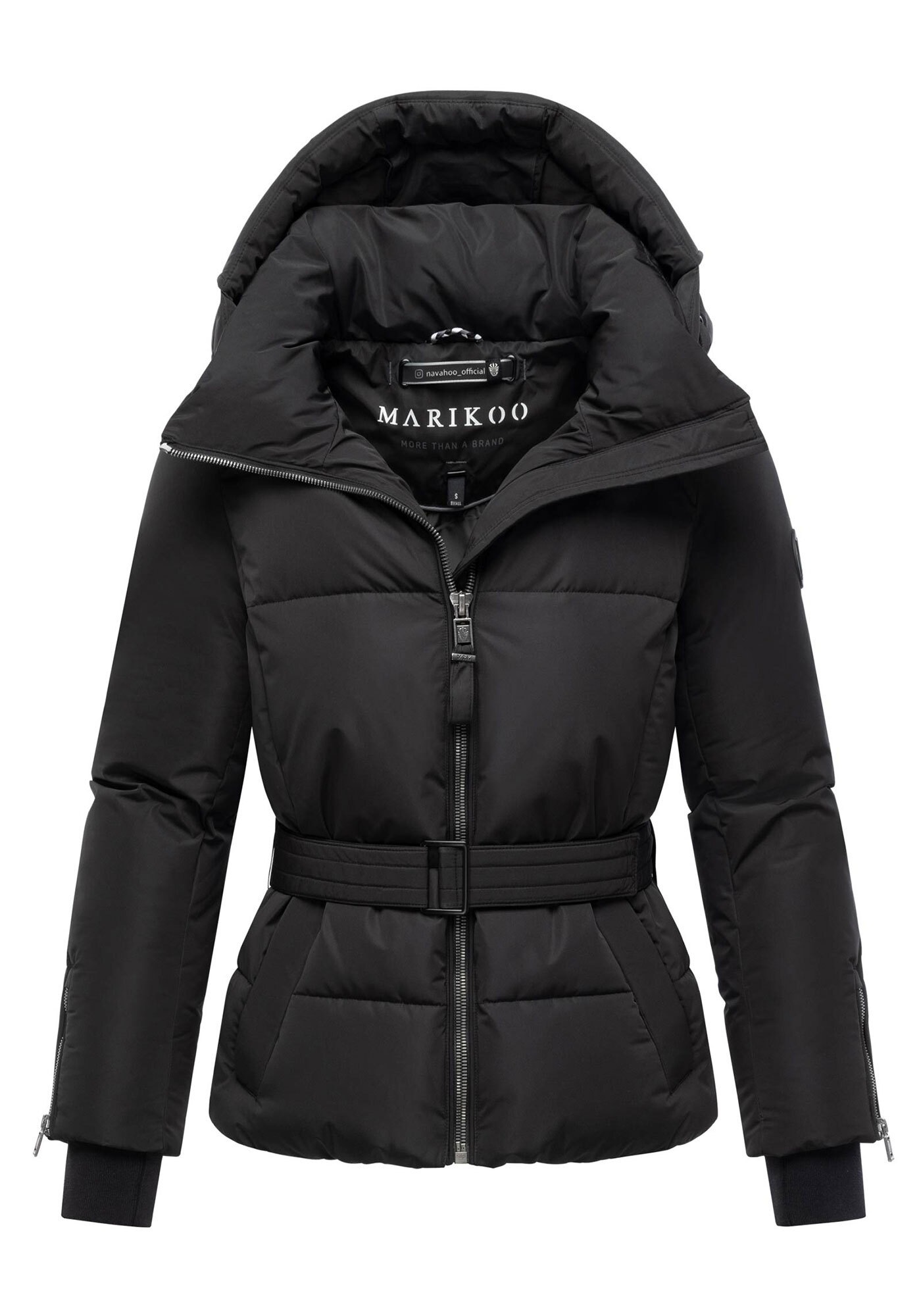 Marikoo Winterjacke »Aleynaa«, Winterjacke mit Taillengürtel