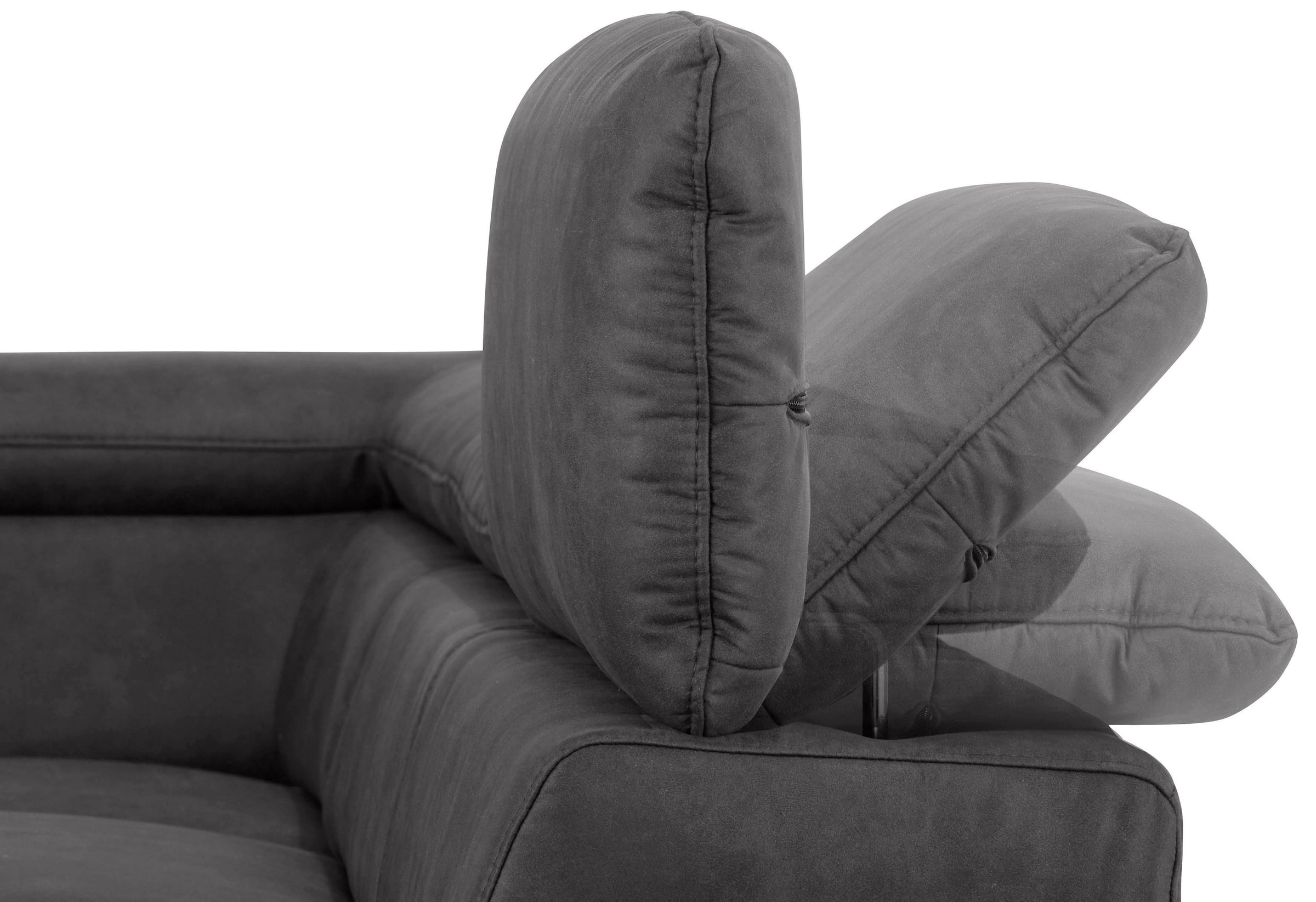 Home affaire Ecksofa »Alberto L-Form«, mit Kopfteilverstellung, wahlweise mit Bettfunktion