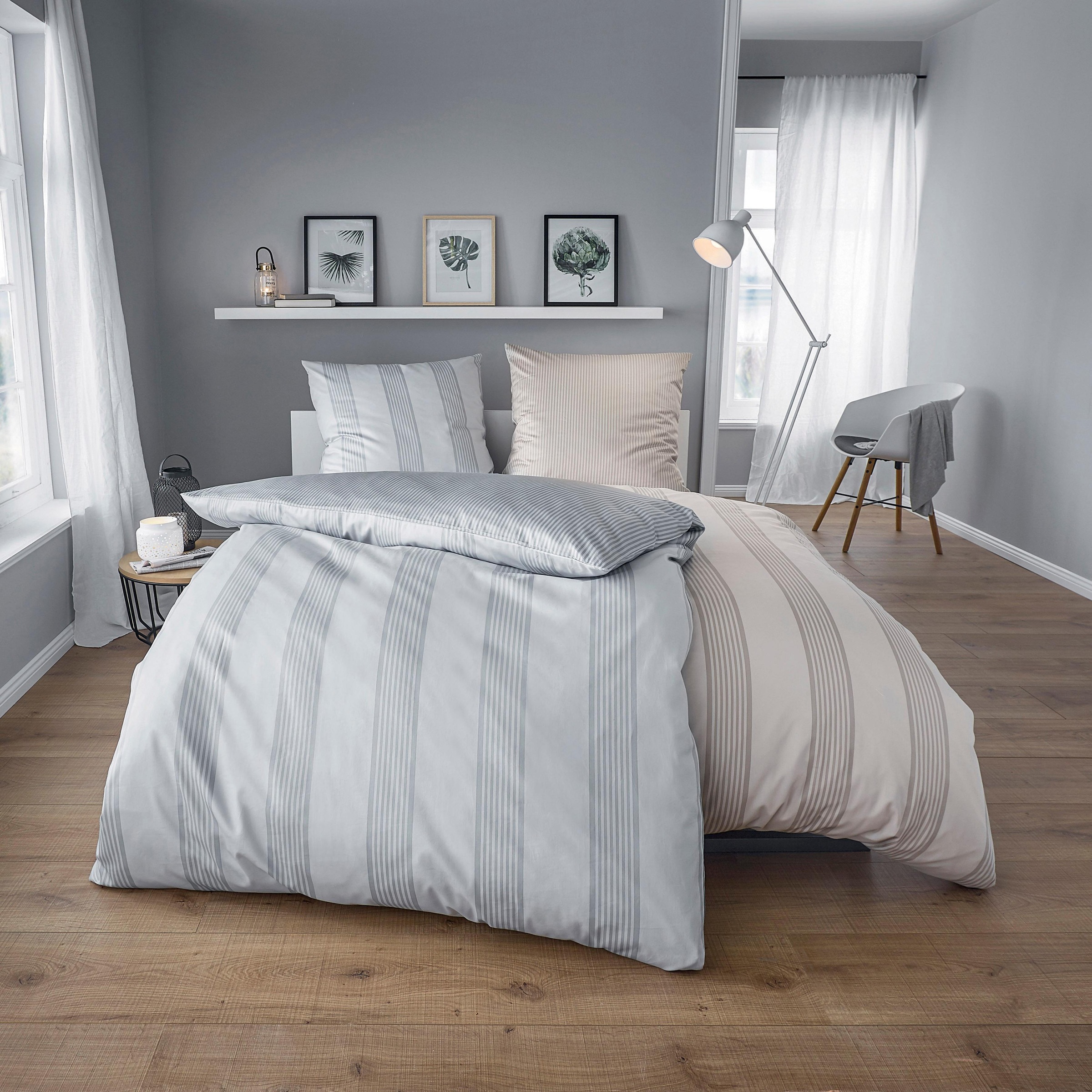 Kleine Wolke Wendebettwäsche "Lina" 2 Stk. im eleganten Streifendesign günstig online kaufen