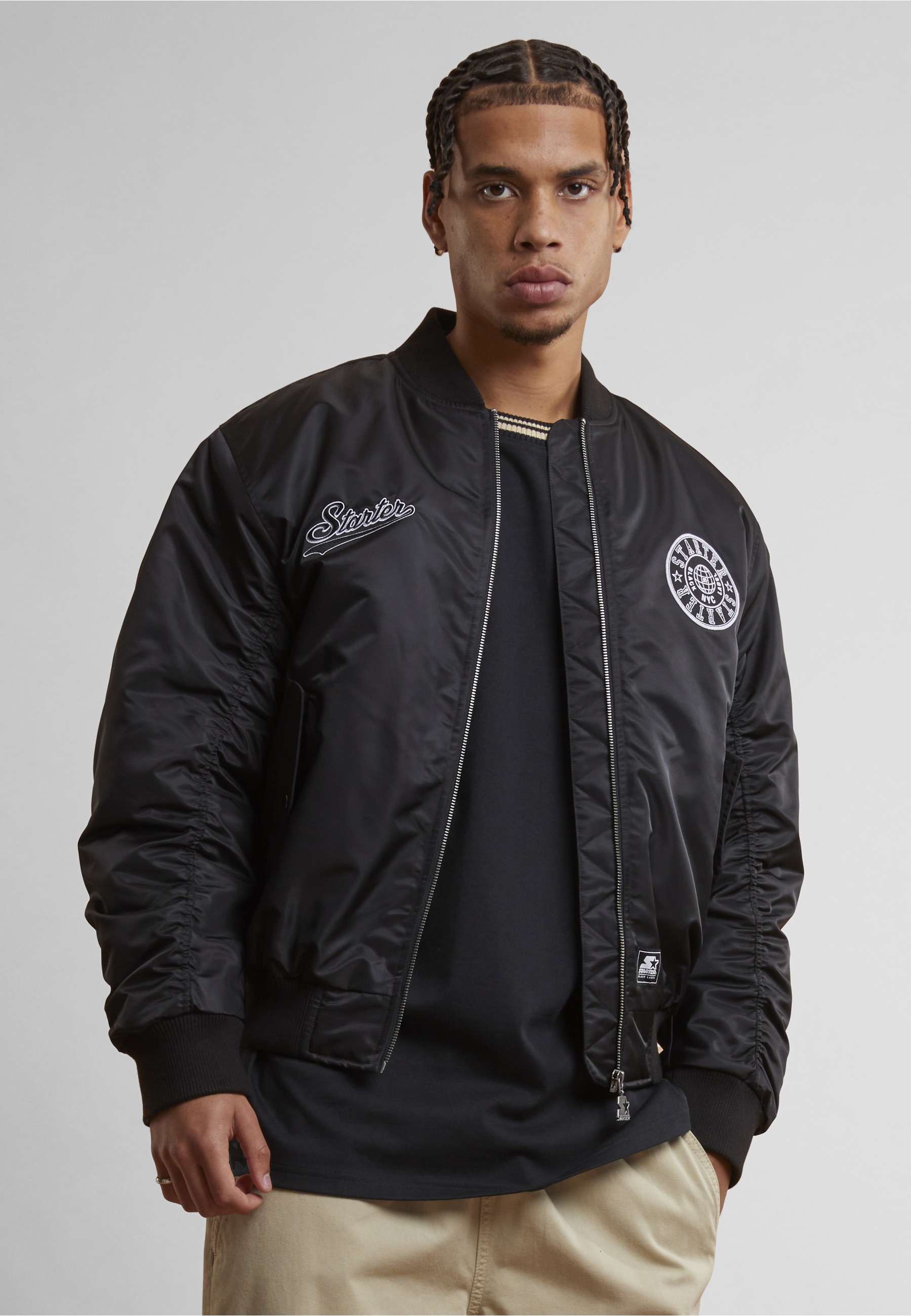 Starter Black Label Bomberjacke »Starter Black Label Starter Patch Bomberjacket« 1 Stk. tlg. ohne Kapuze