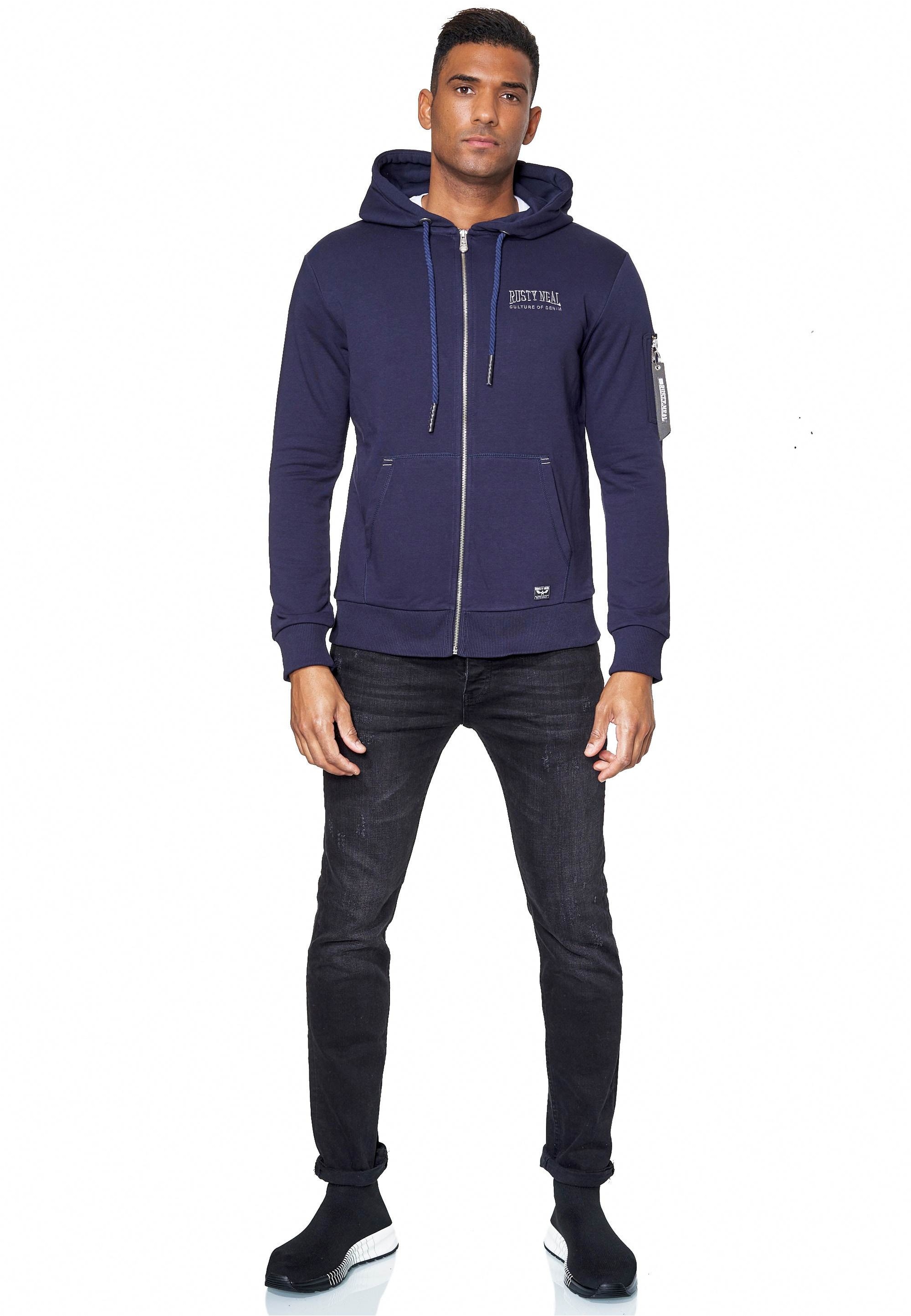 Rusty Neal Sweatjacke, mit stylischer Ärmeltasche günstig online kaufen