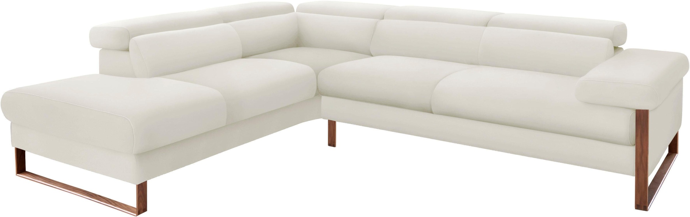 Ecksofa »finn«, German Design Award 2016, Fußgestell Nussbaum natur, Breite 281 cm