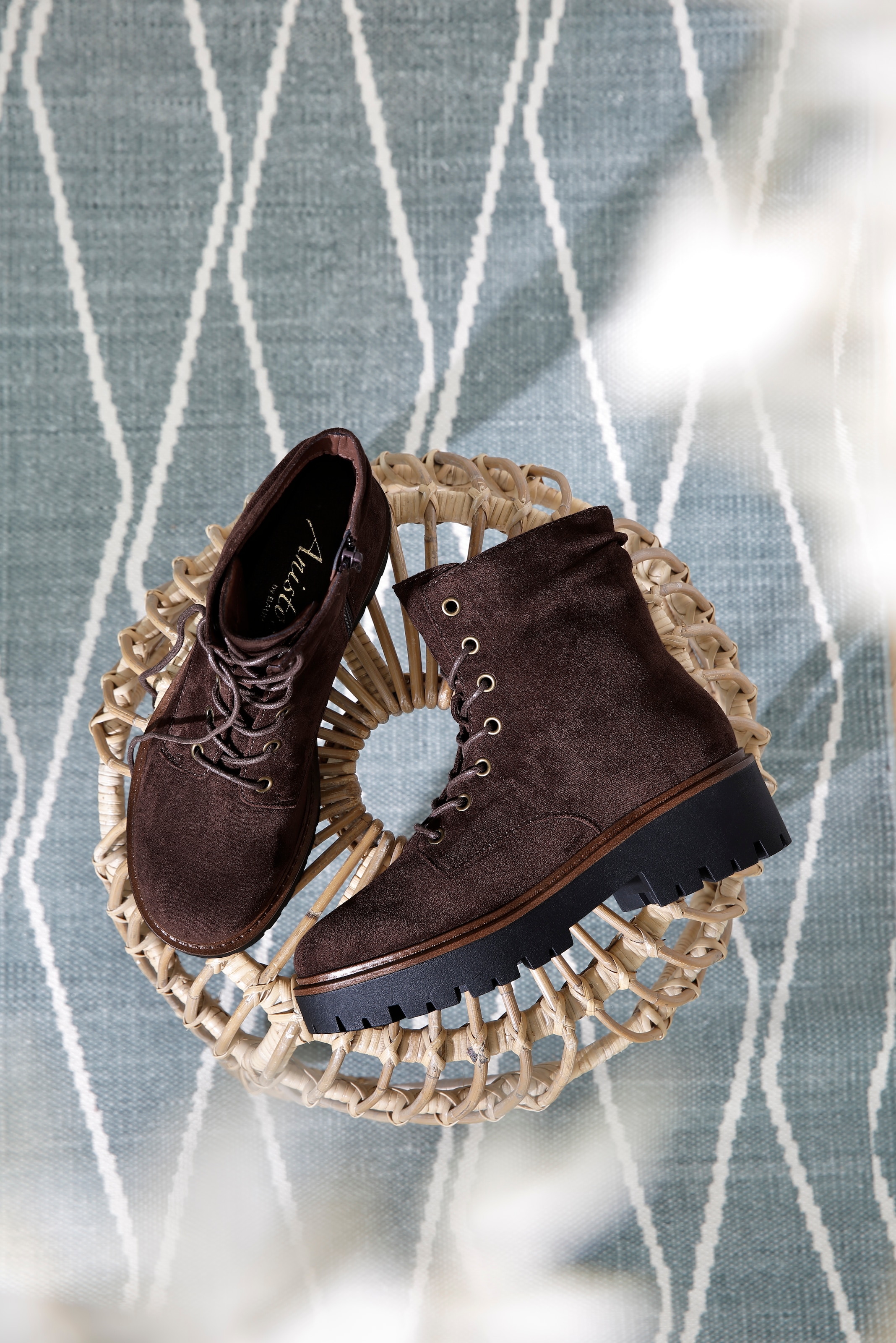 Aniston SHOES Schnürboots, Stiefelette, Schnürboots, Blockabsatz - NEUE KOLLEKTION