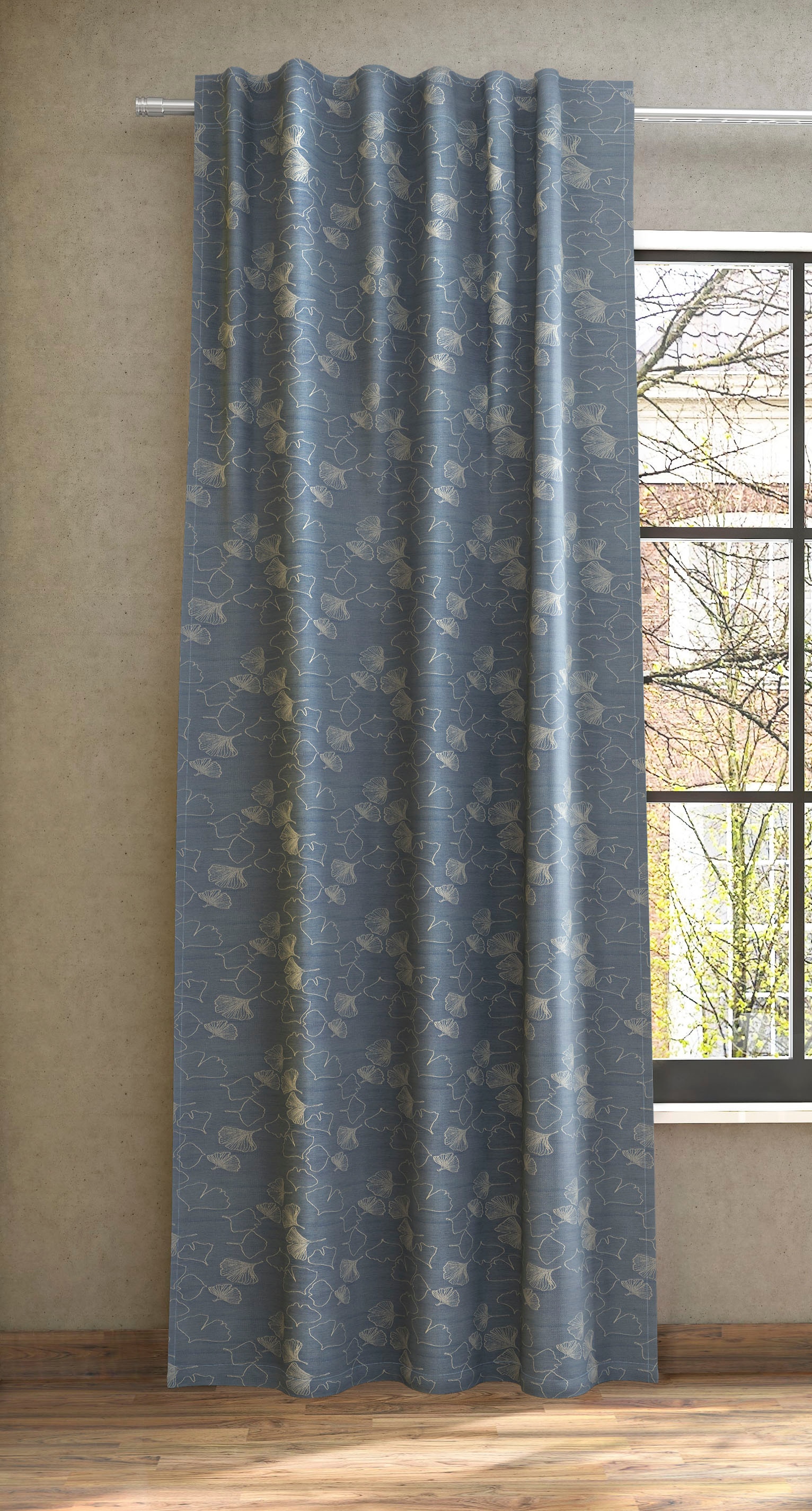 »GRACE«, St.), you! for Polyester-Leinendeko Vorhang | BAUR Ginkgo-Motiv Neutex filigranem mit (1