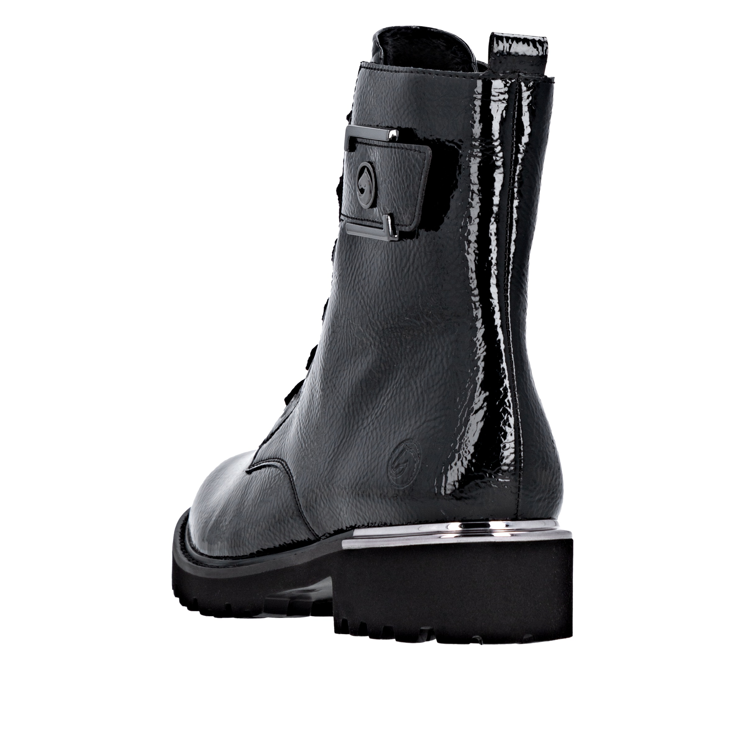 Remonte Schnürstiefelette, Blockabsatz, Schnürboots im Kroko-Look, Innenrei günstig online kaufen