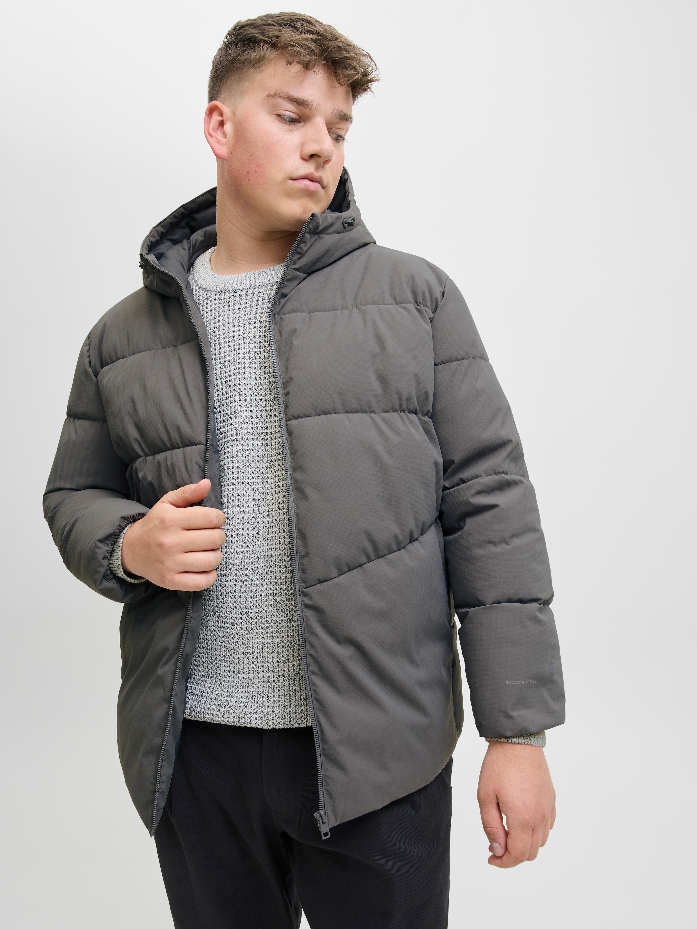 Jack & Jones PlusSize Steppjacke »JJGLOBAL PUFFER JACKET PLS« mit Kapuze