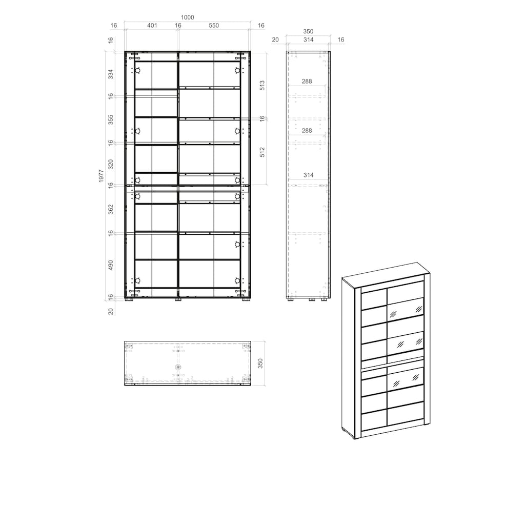 INOSIGN Stauraumvitrine »CASABLANCA«