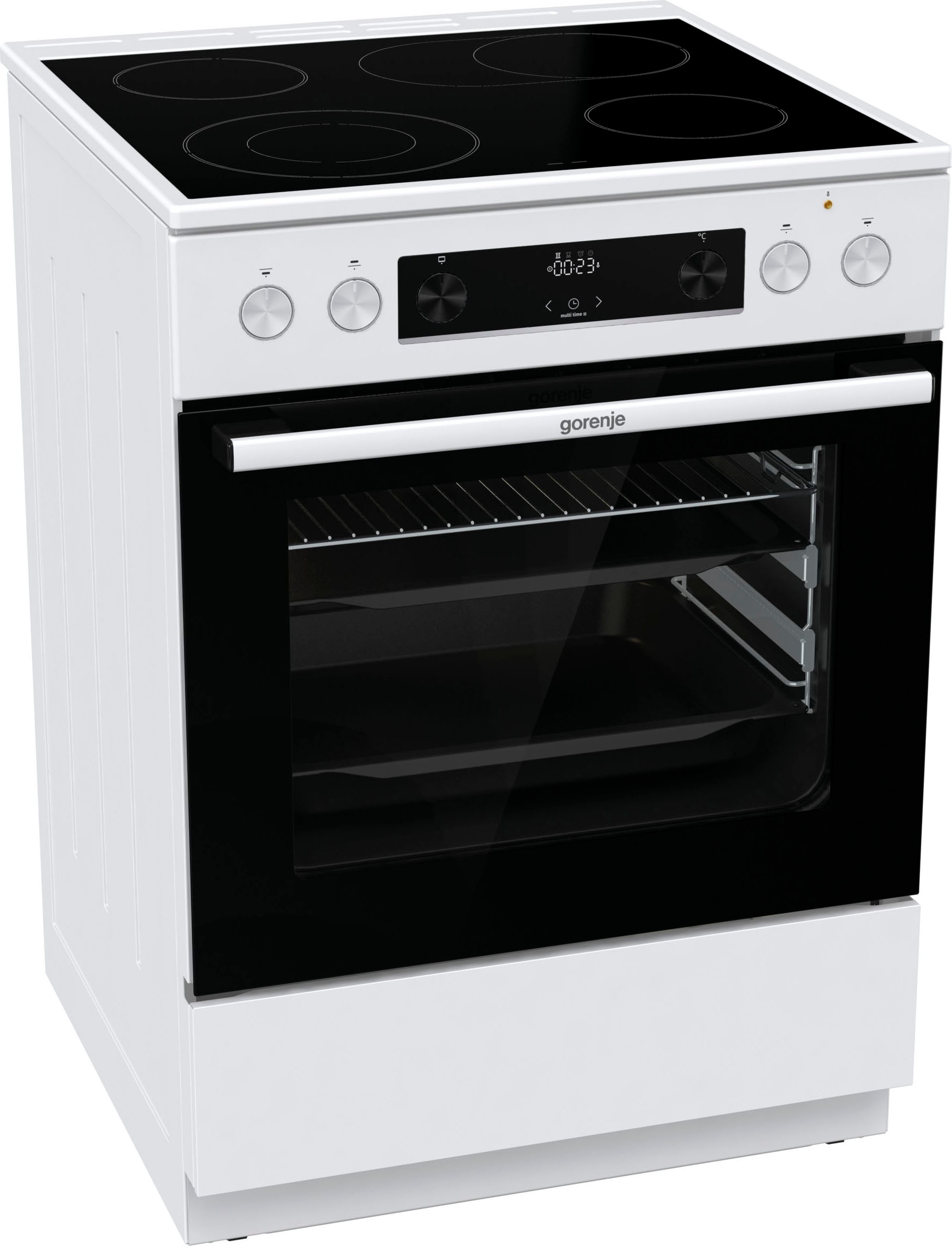 GORENJE Elektro-Standherd »GECS6C70WPA«, mit 2-fach-Teleskopauszug, Aqua Clean, Knusprig genießen – ganz ohne Extra-Kalorien - dank AirFry-Funktion