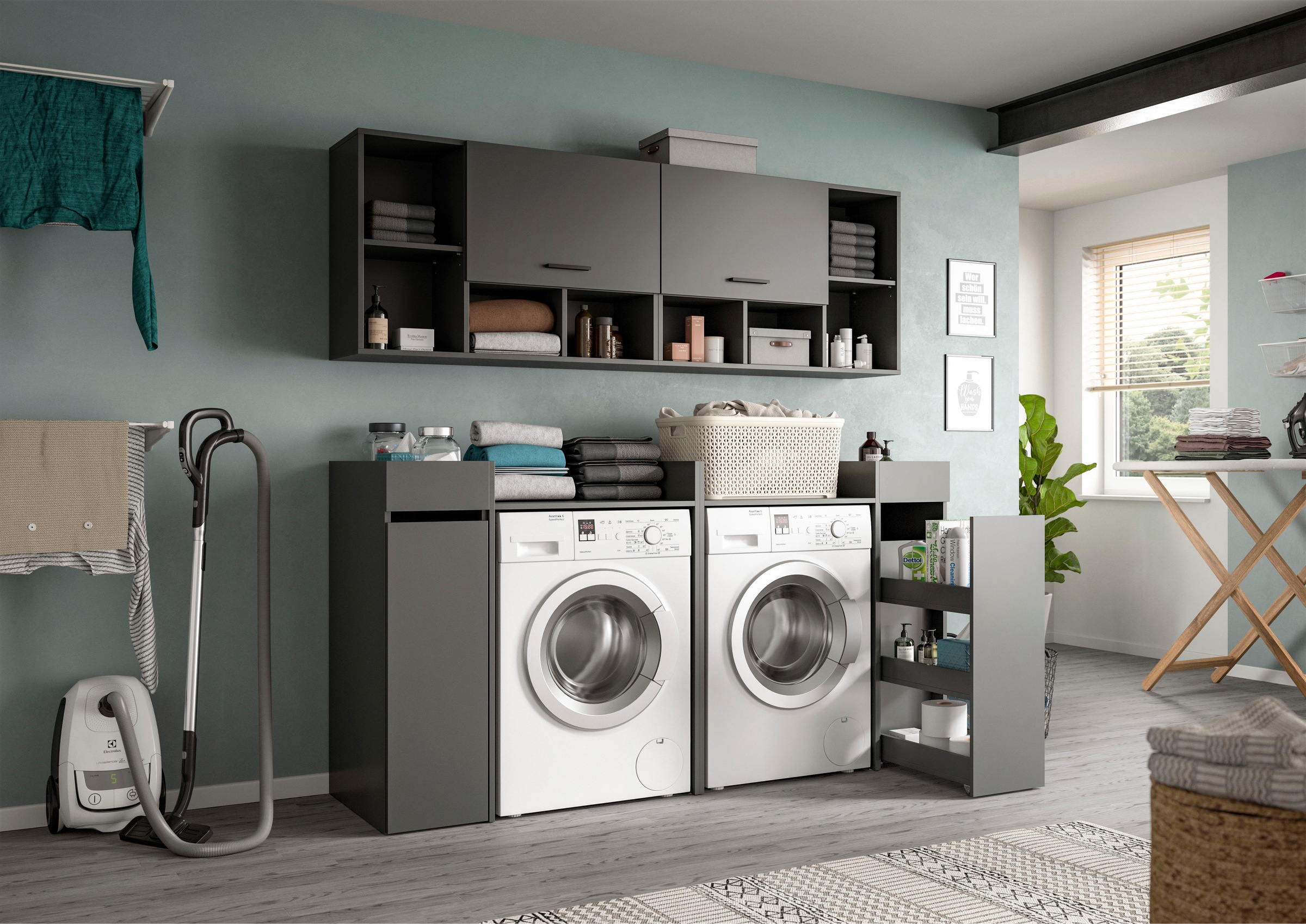 welltime Badmöbel-Set "FALAS, TOPSELLER, 6-teilig, Hauswirtschaftsraum Set, günstig online kaufen