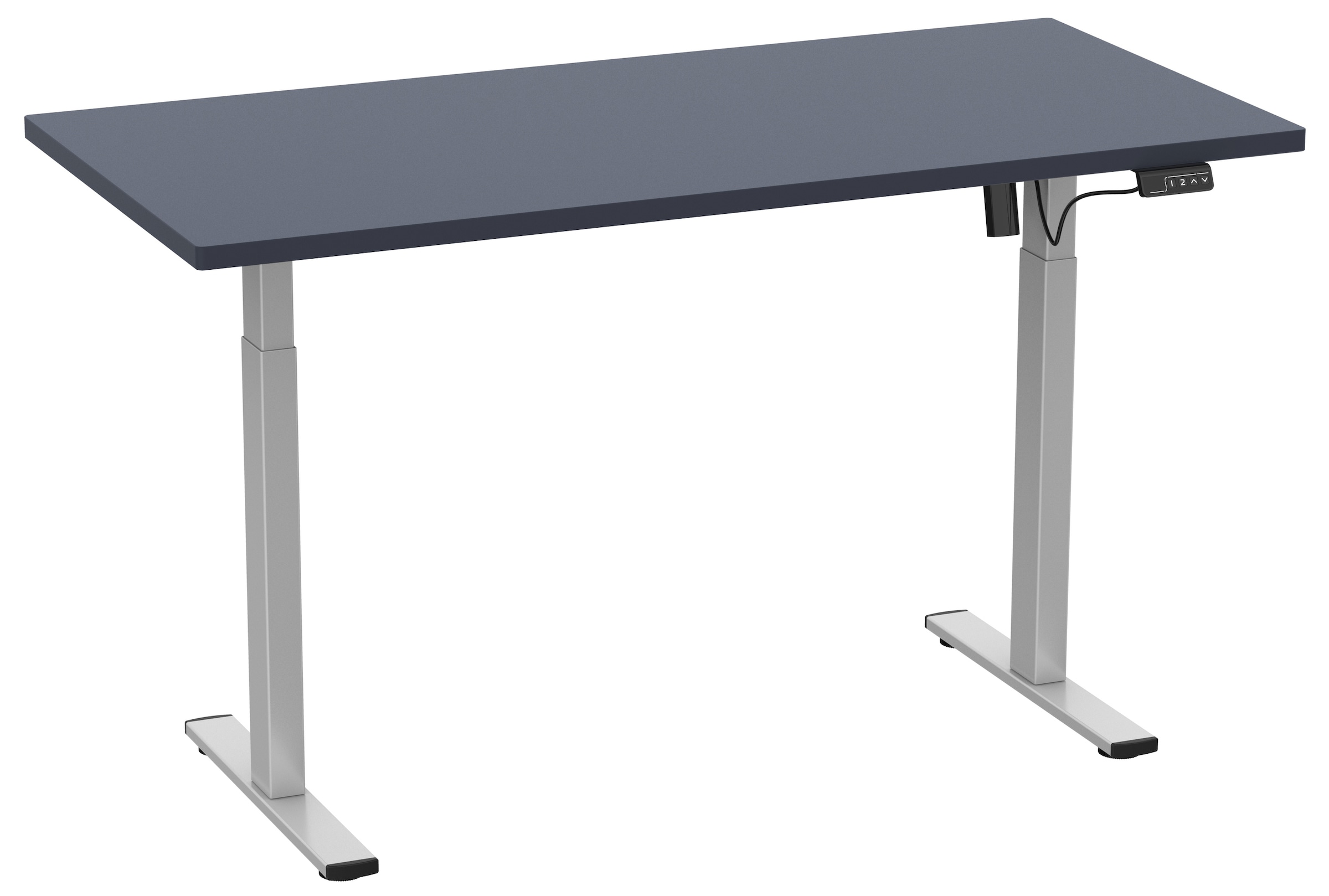 VCM Schreibtisch »VCM Höhenverstellbarer Schreibtisch stufenlos elektrisch höhenverstellbar Lona 110x80 Silber«, (Lona)