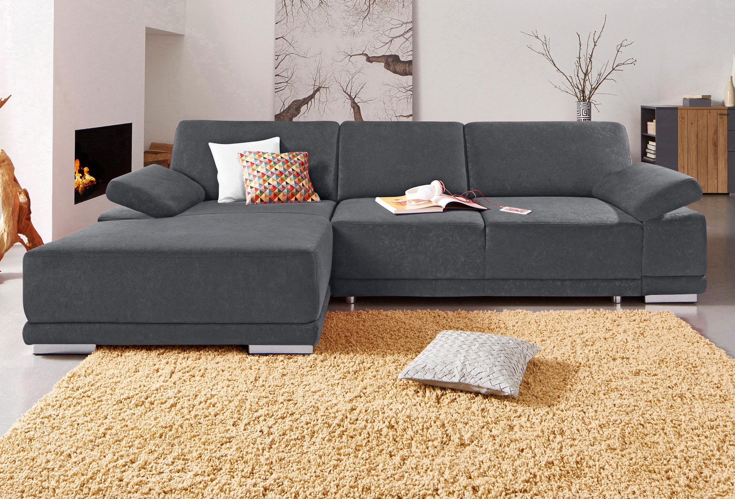 sit&more Ecksofa "Coria L-Form" mit XL-Recamiere, wahlweise mit Bettfunktio günstig online kaufen